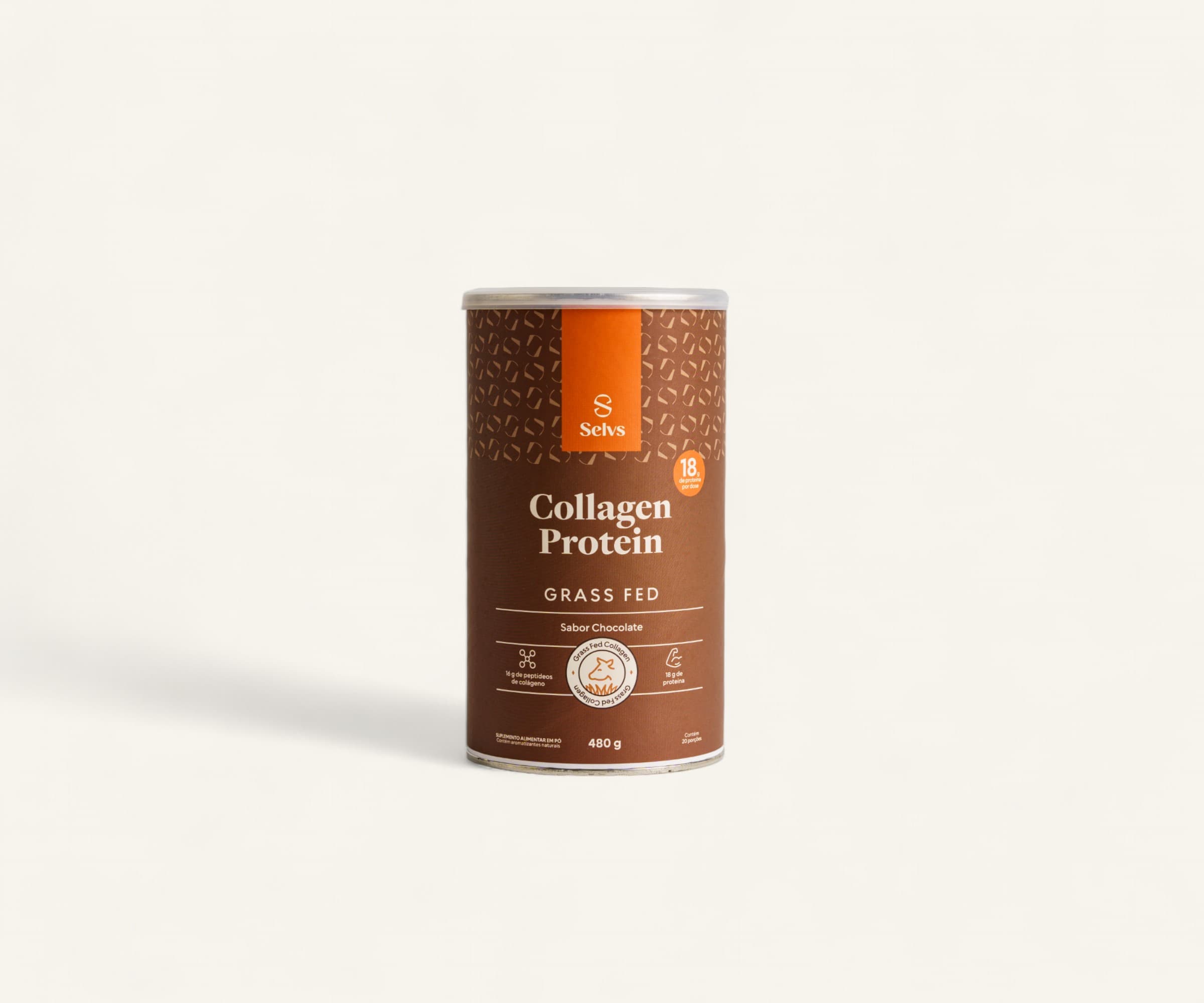 Collagen protein grass fed sabor chocolate 480g