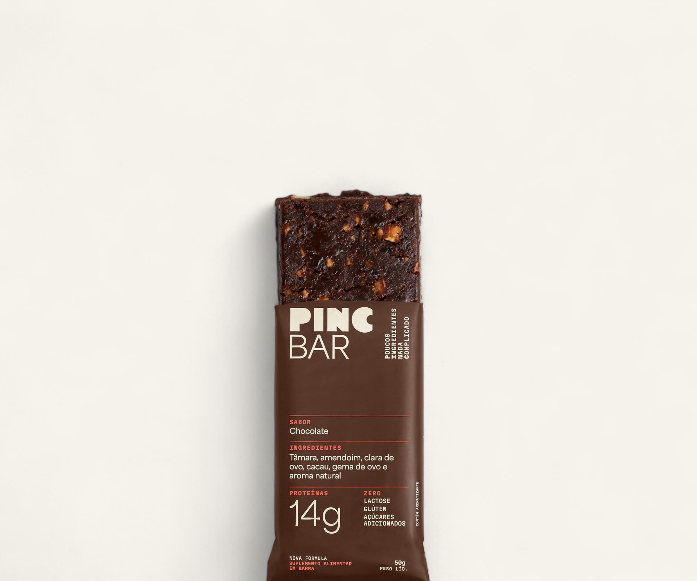 Barra de proteína 14g chocolate Pincbar 50g
