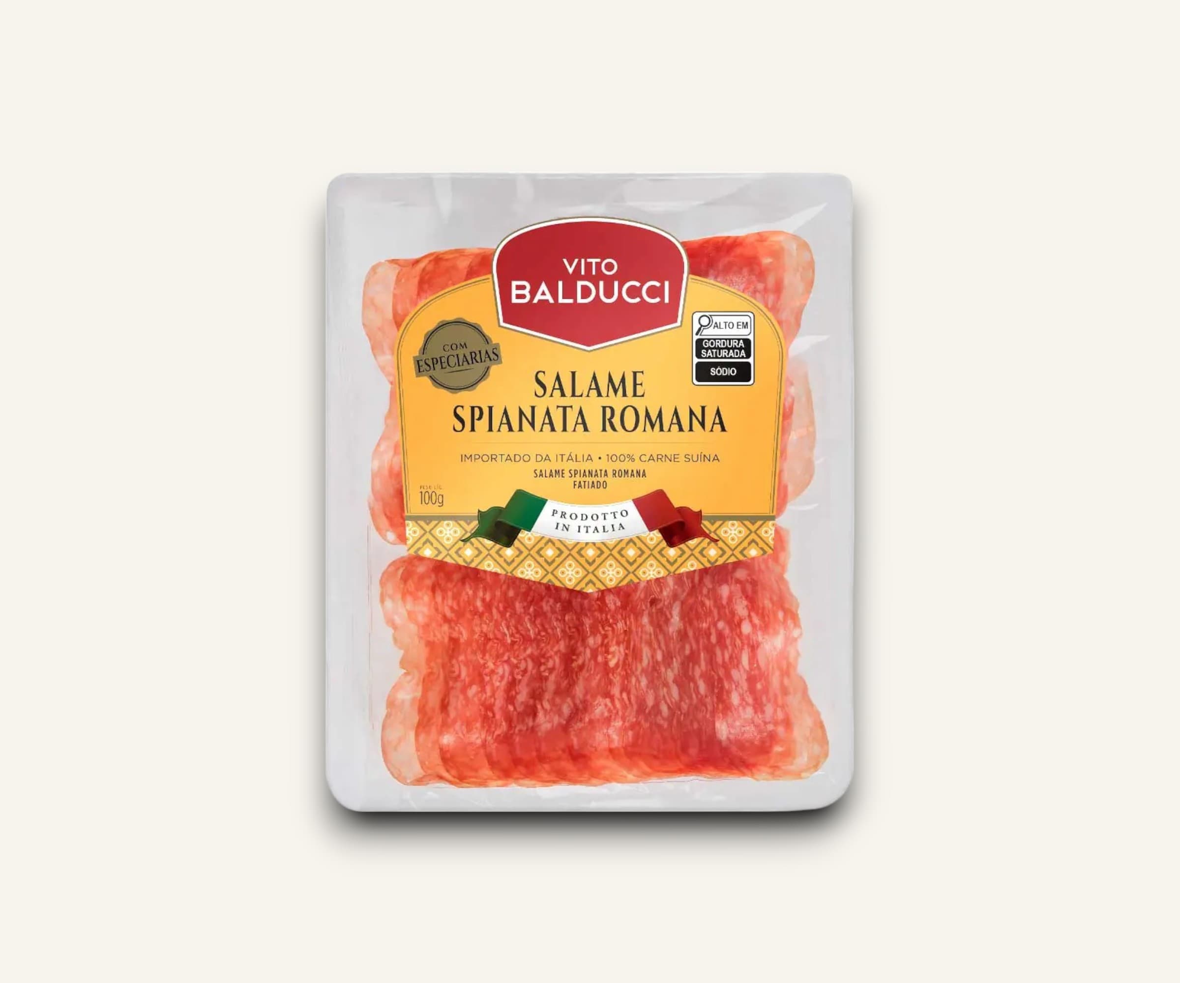 Salame Spianata Romana fatiado 100g