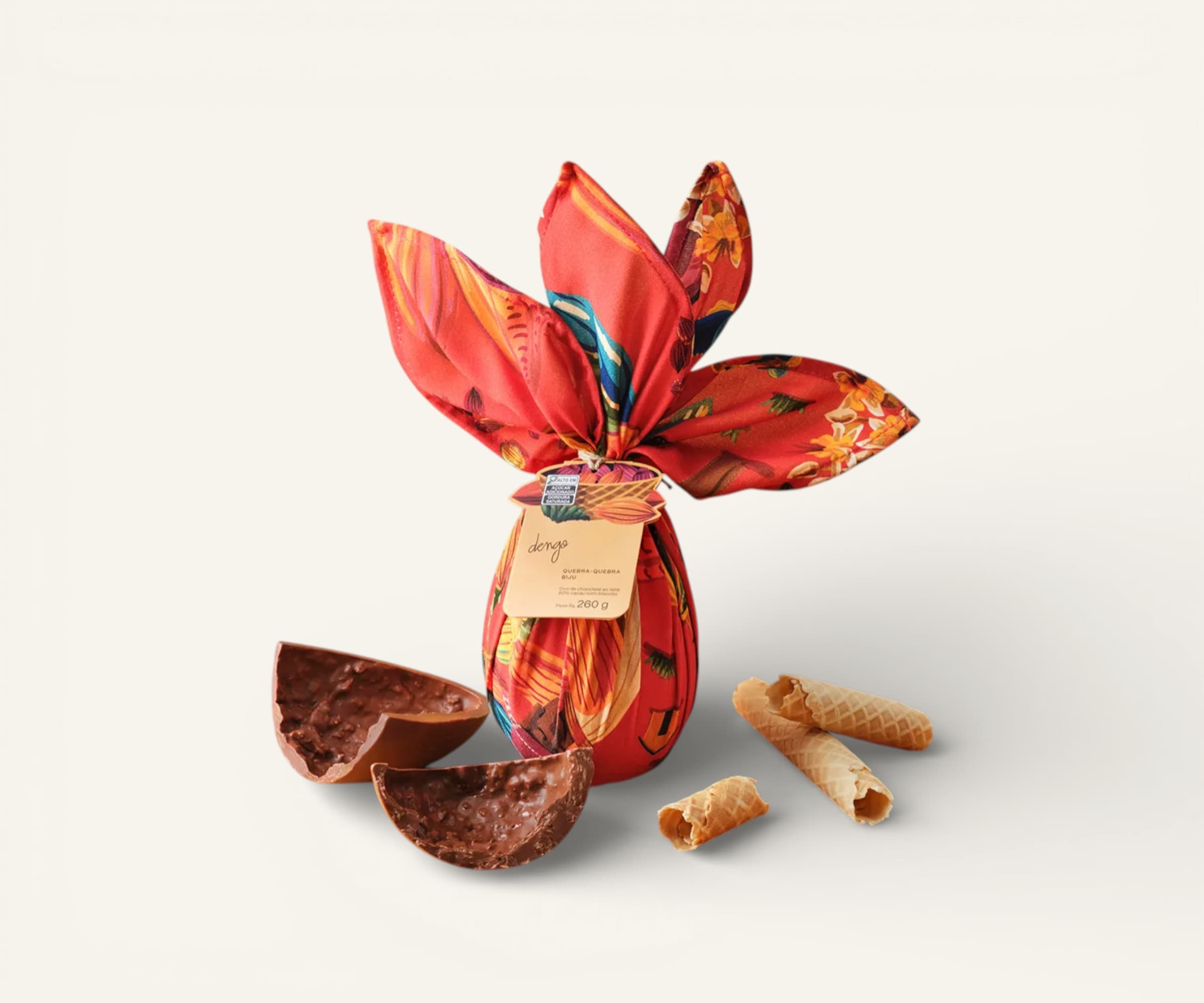 Ovo de Páscoa ao ao leite quebra-quebra biju Dengo 260g