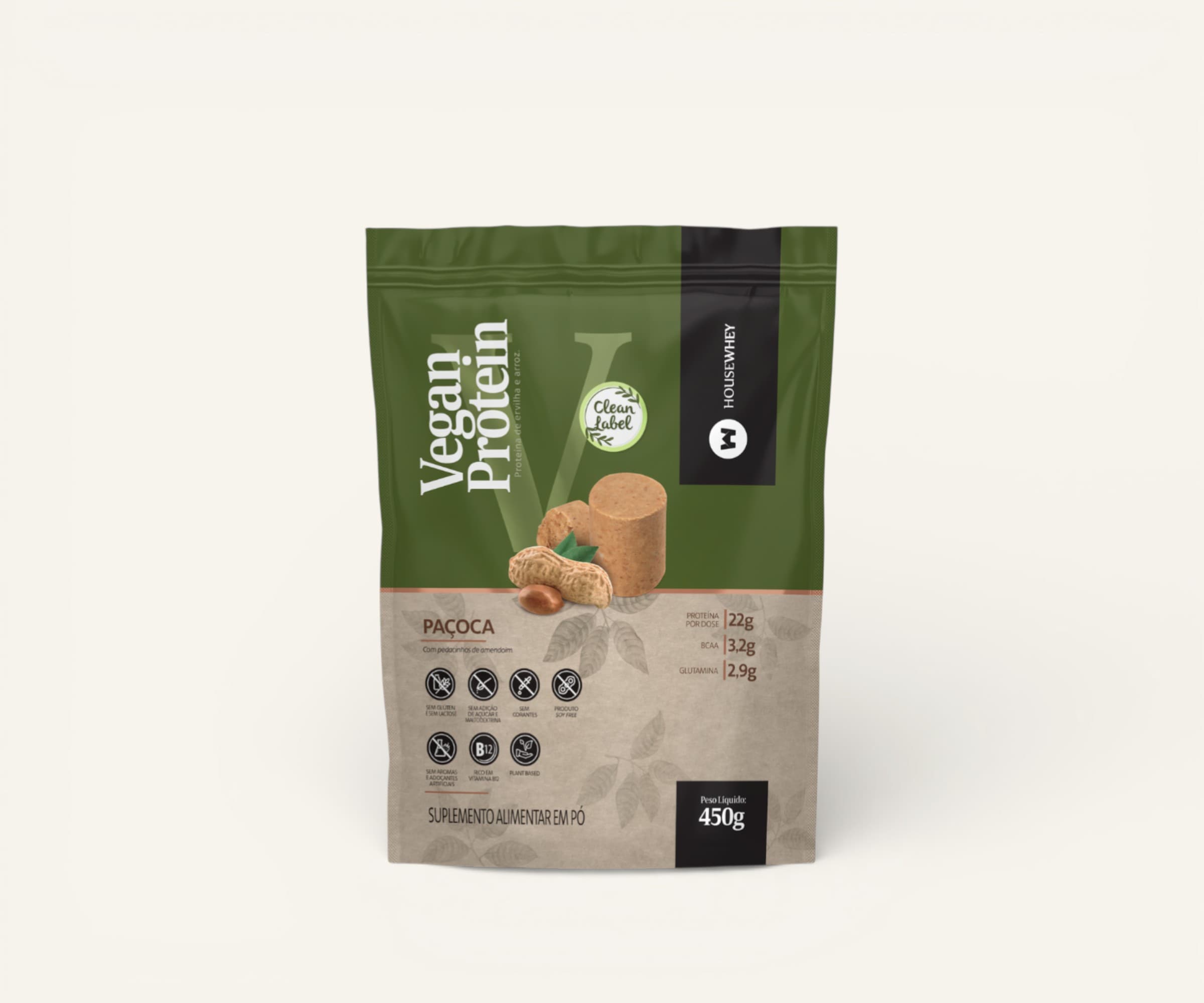 Vegan protein Housewhey sabor paçoca 450g