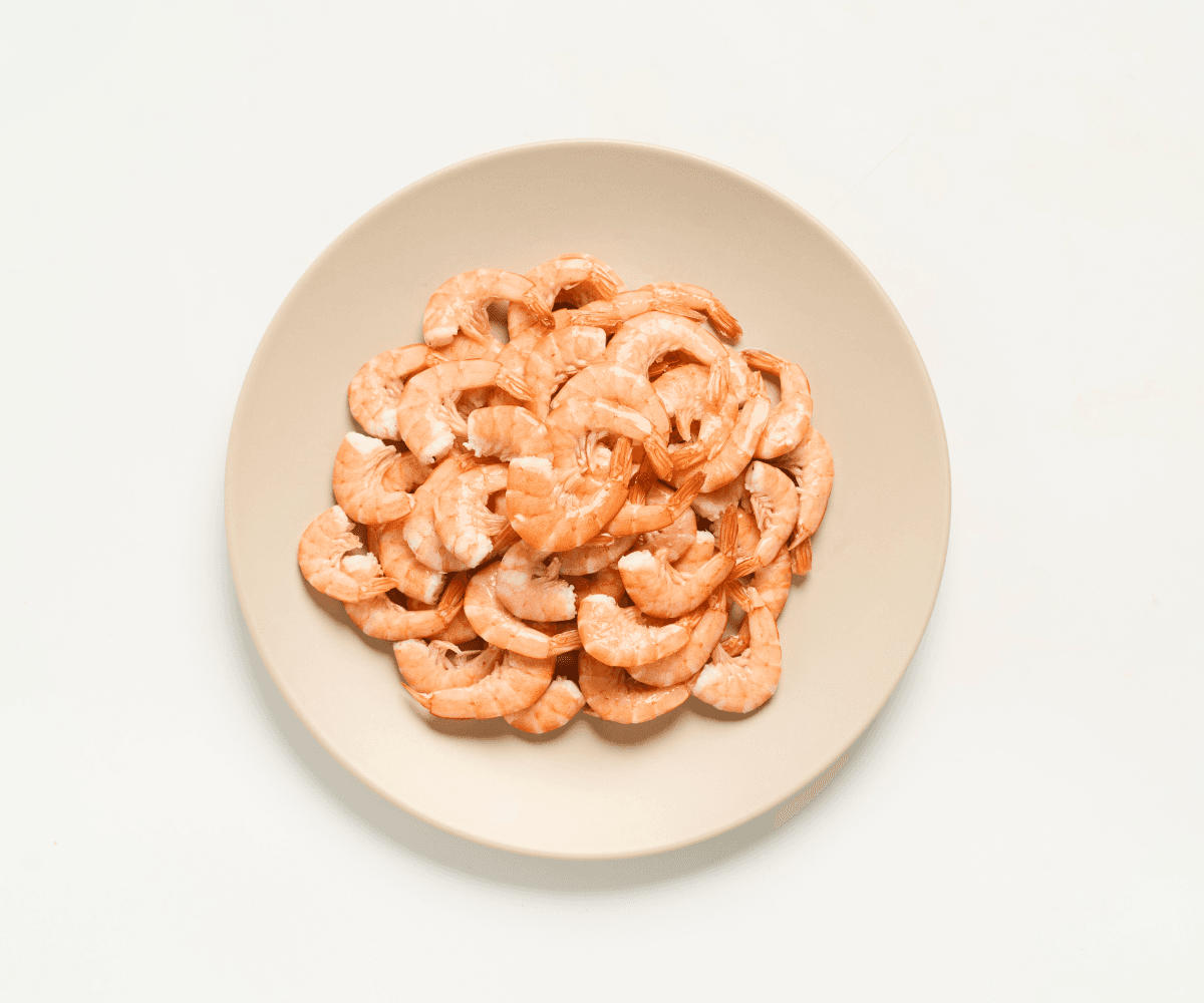 Camarão cinza sem cabeça 71/90 pré-cozido 400g