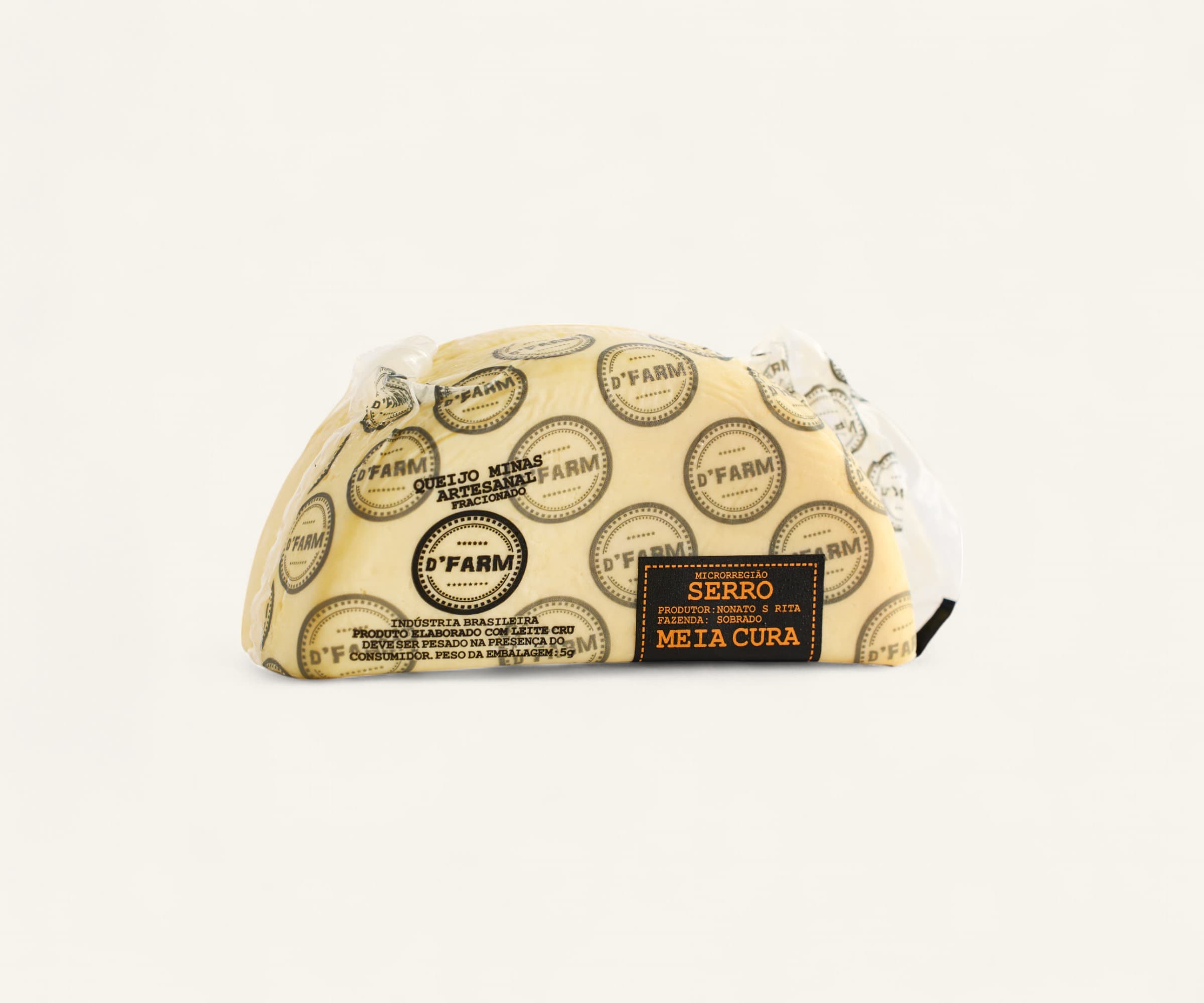 Queijo artesanal meia cura serro 330g