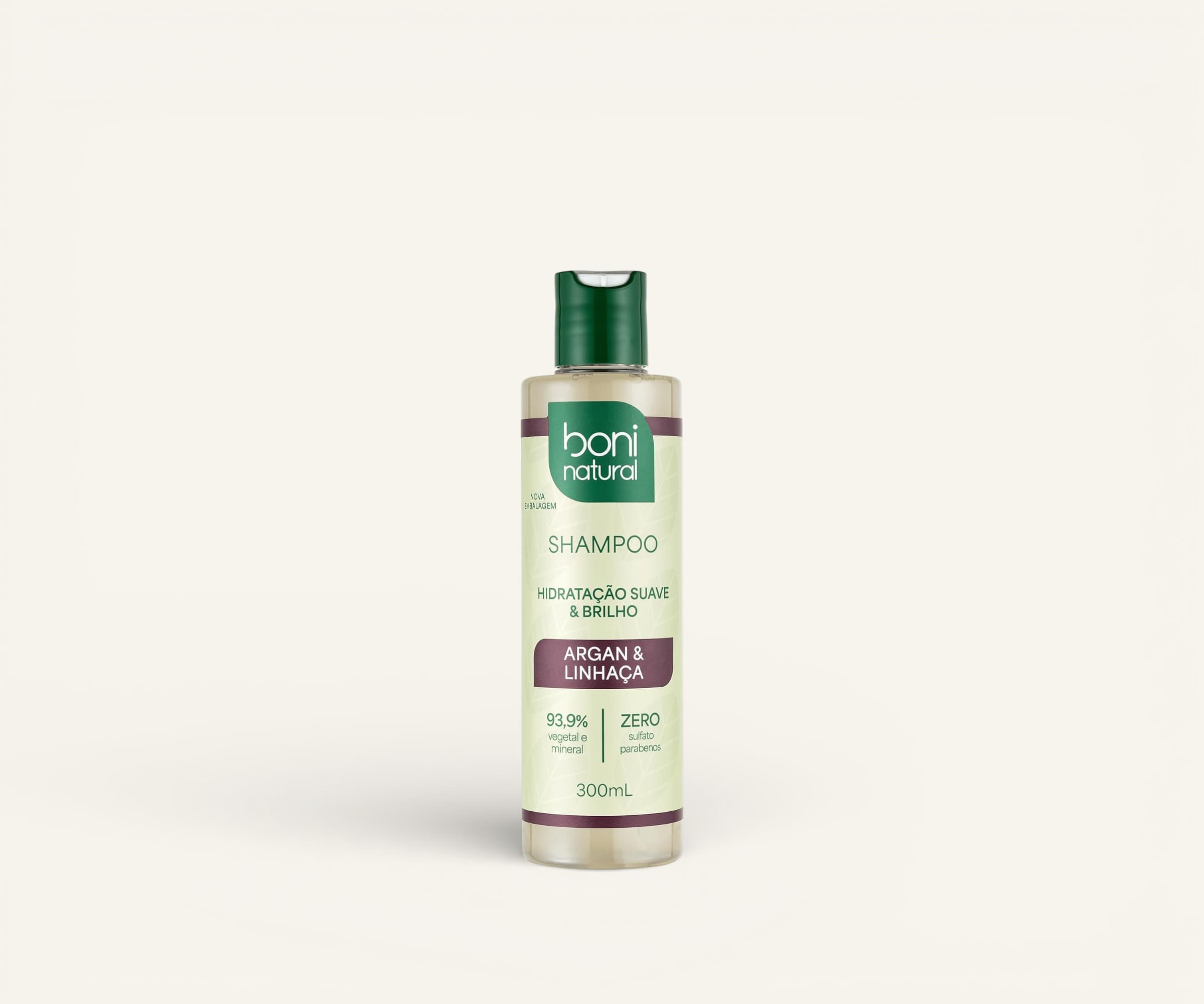 Shampoo hidratante argan & linhaça Boni Natural 300ml