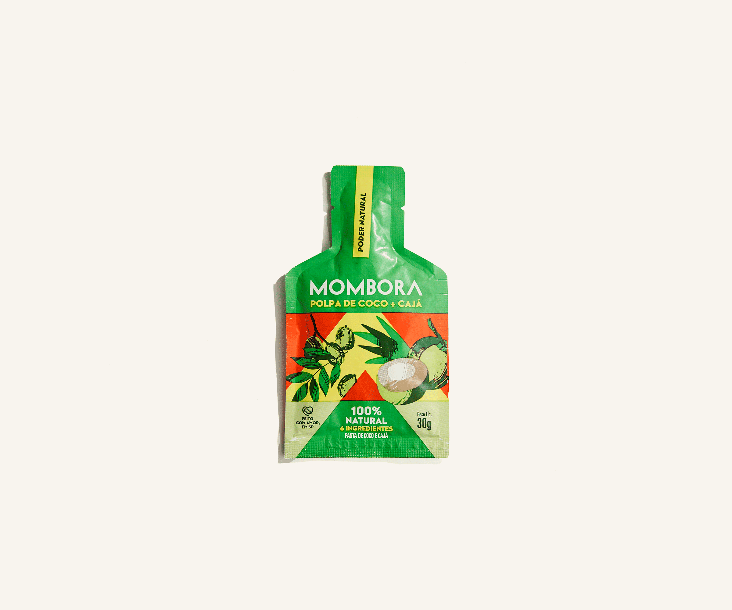 Gel sabor coco e cajá 100% natural 30g