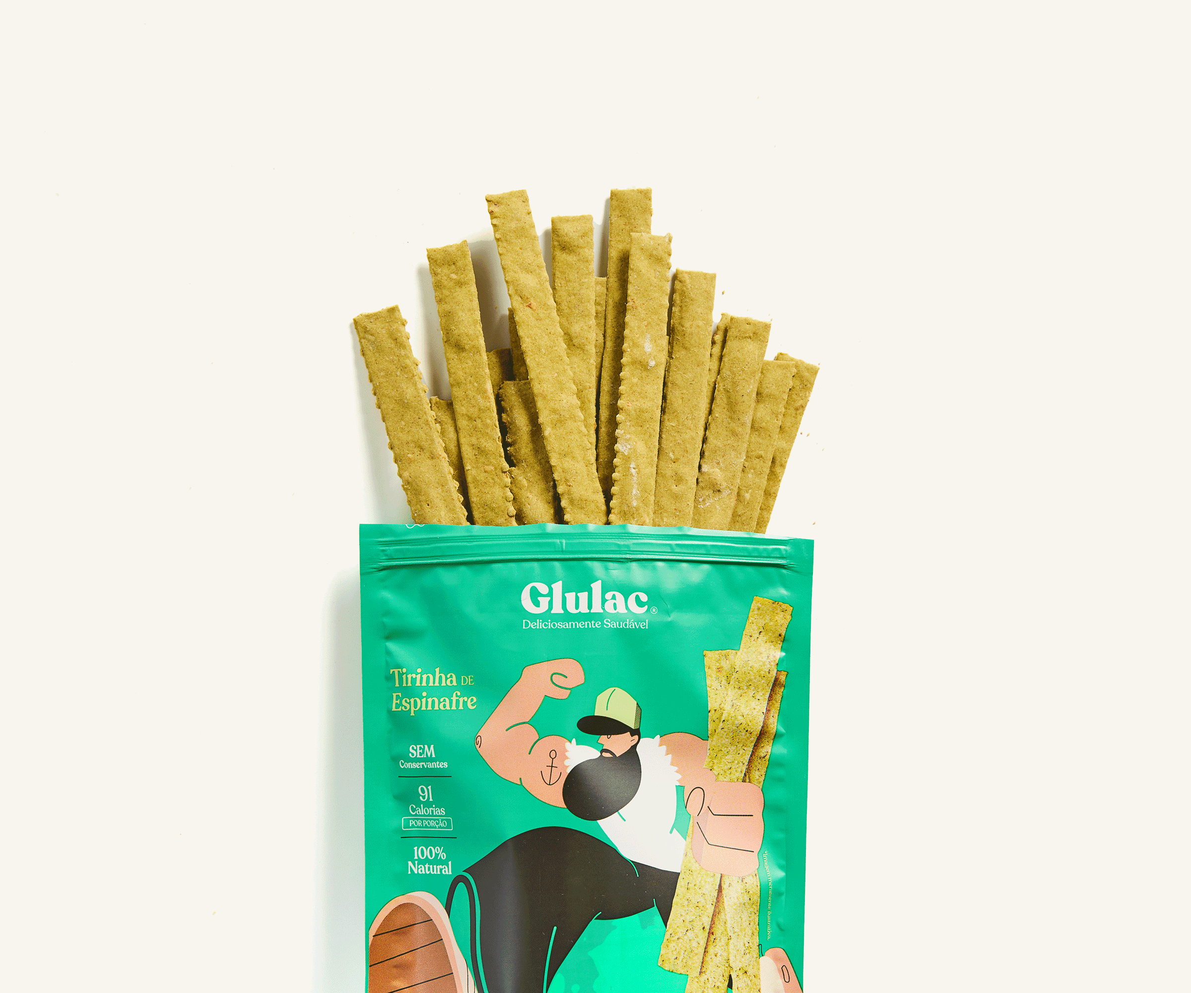 Tirinha de espinafre Glulac 100g