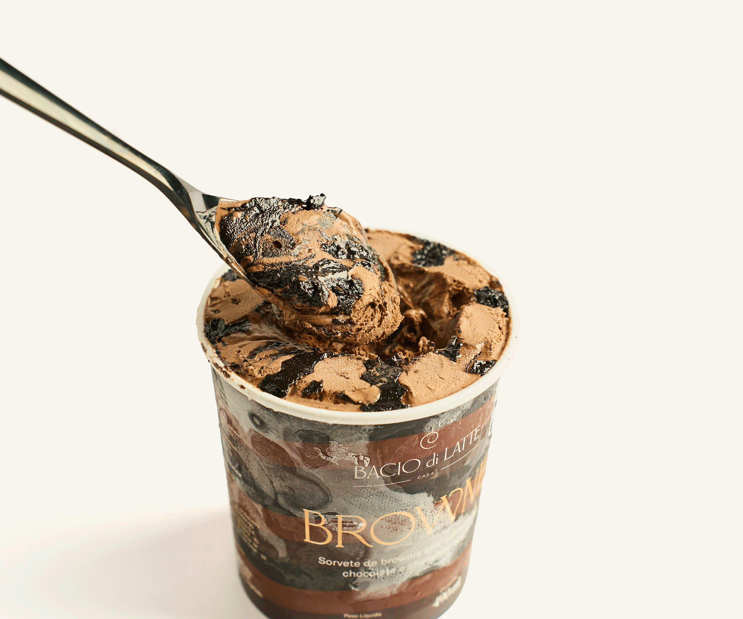 Sorvete de Brownie Bacio Di Latte 490ml