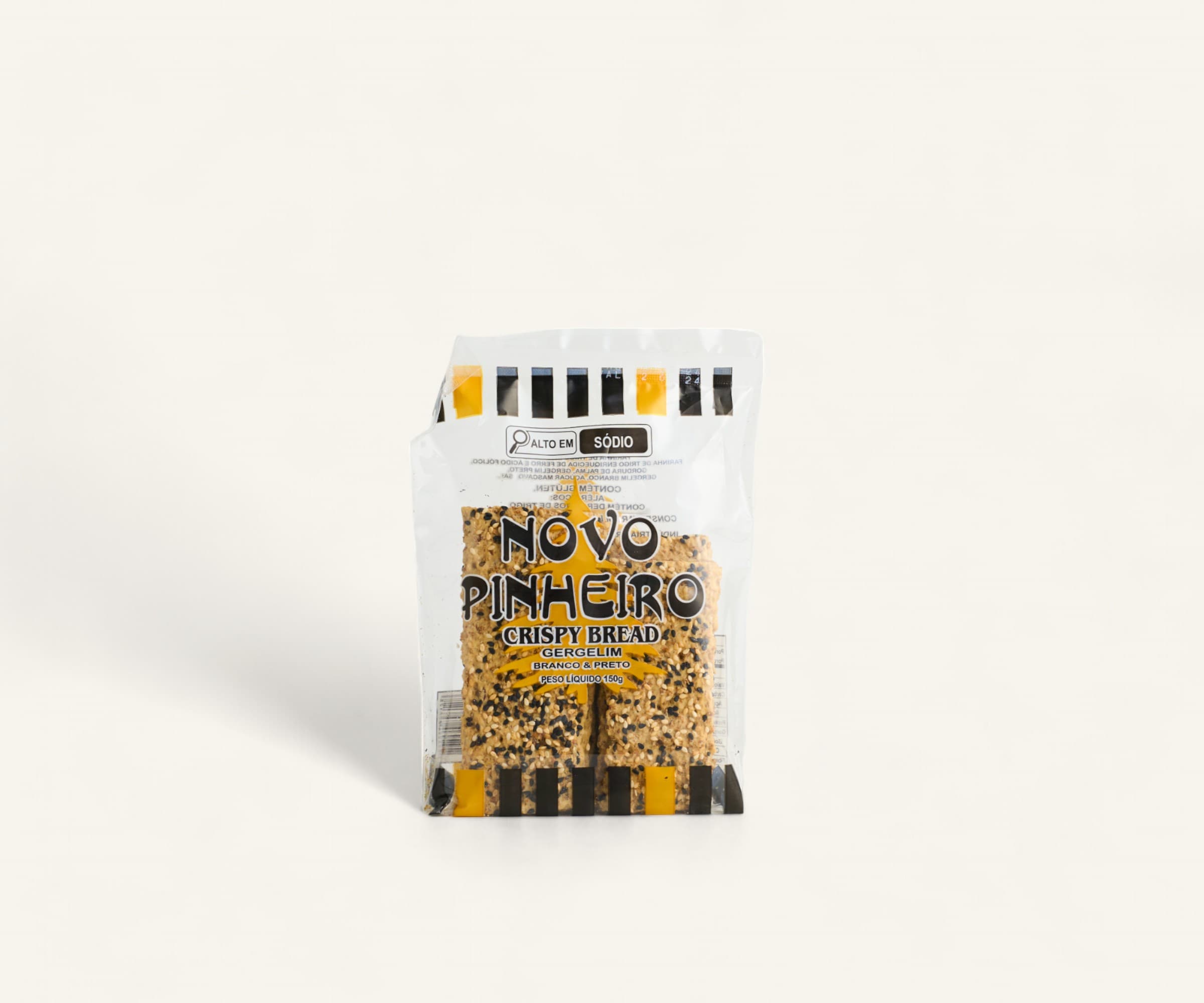 Crispy bread gergelim branco e preto 150g