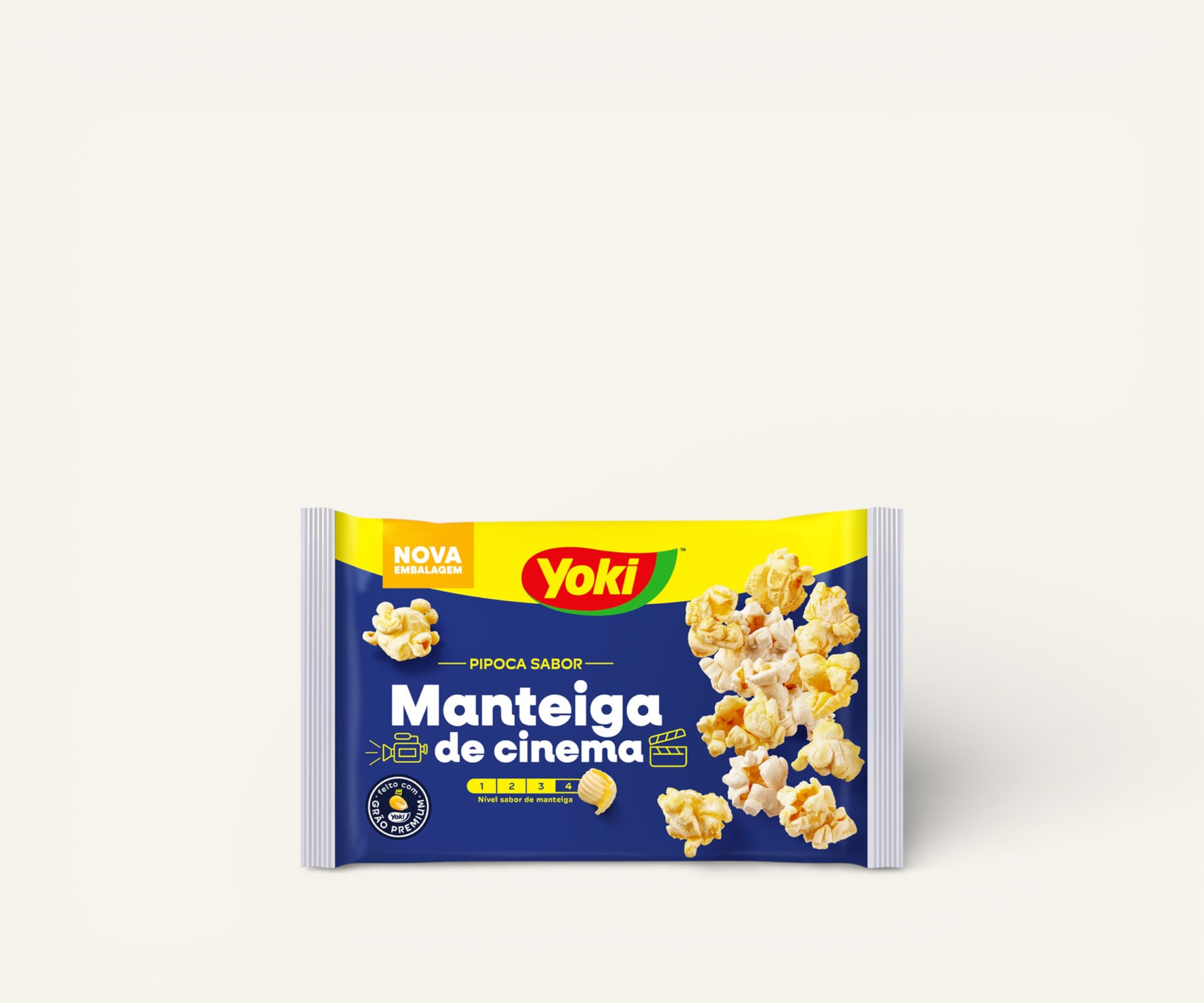Pipoca para micro-ondas sabor manteiga de cinema Yoki 100g