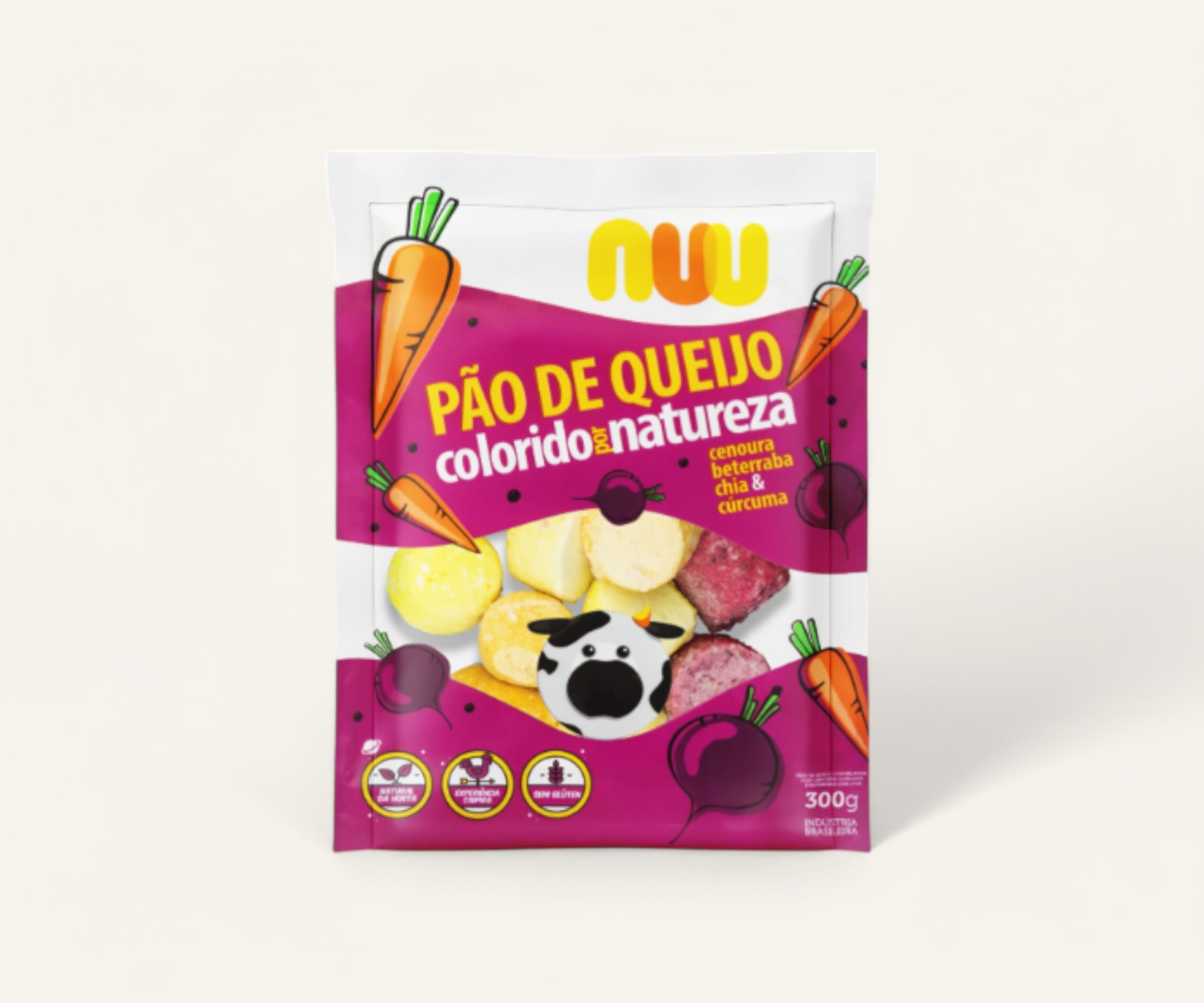 Pão de queijo colorido por natureza 300g