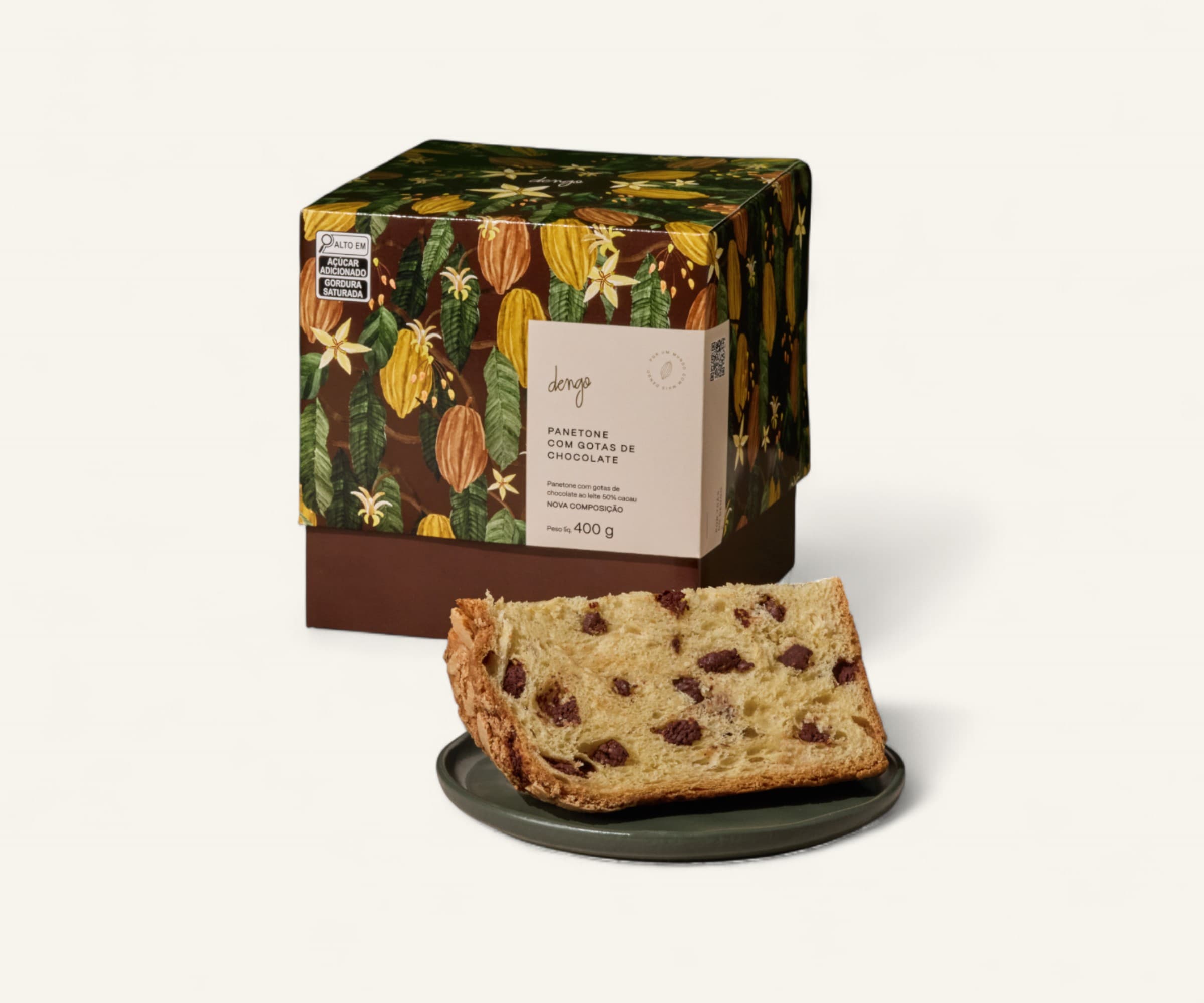 Panetone com gotas de chocolate Dengo 400g