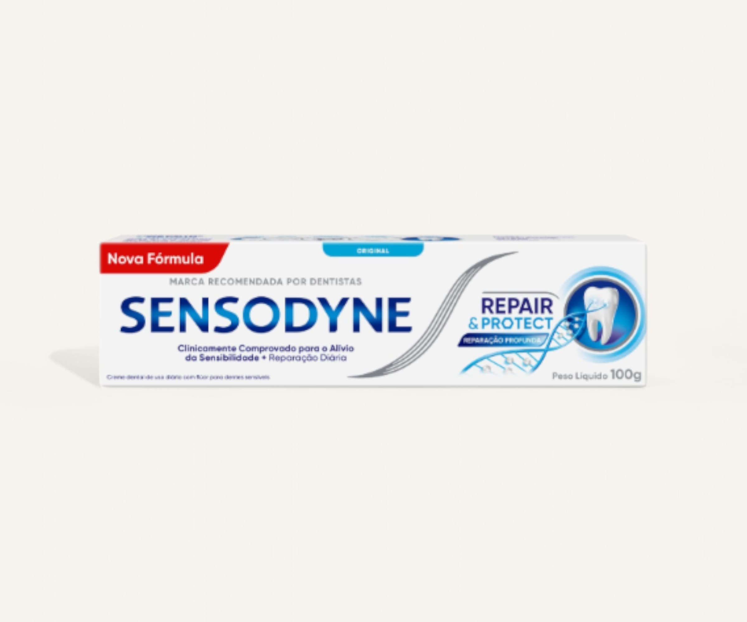 Pasta de dente para dentes sensíveis Repair & Protect Sensodyne 90g