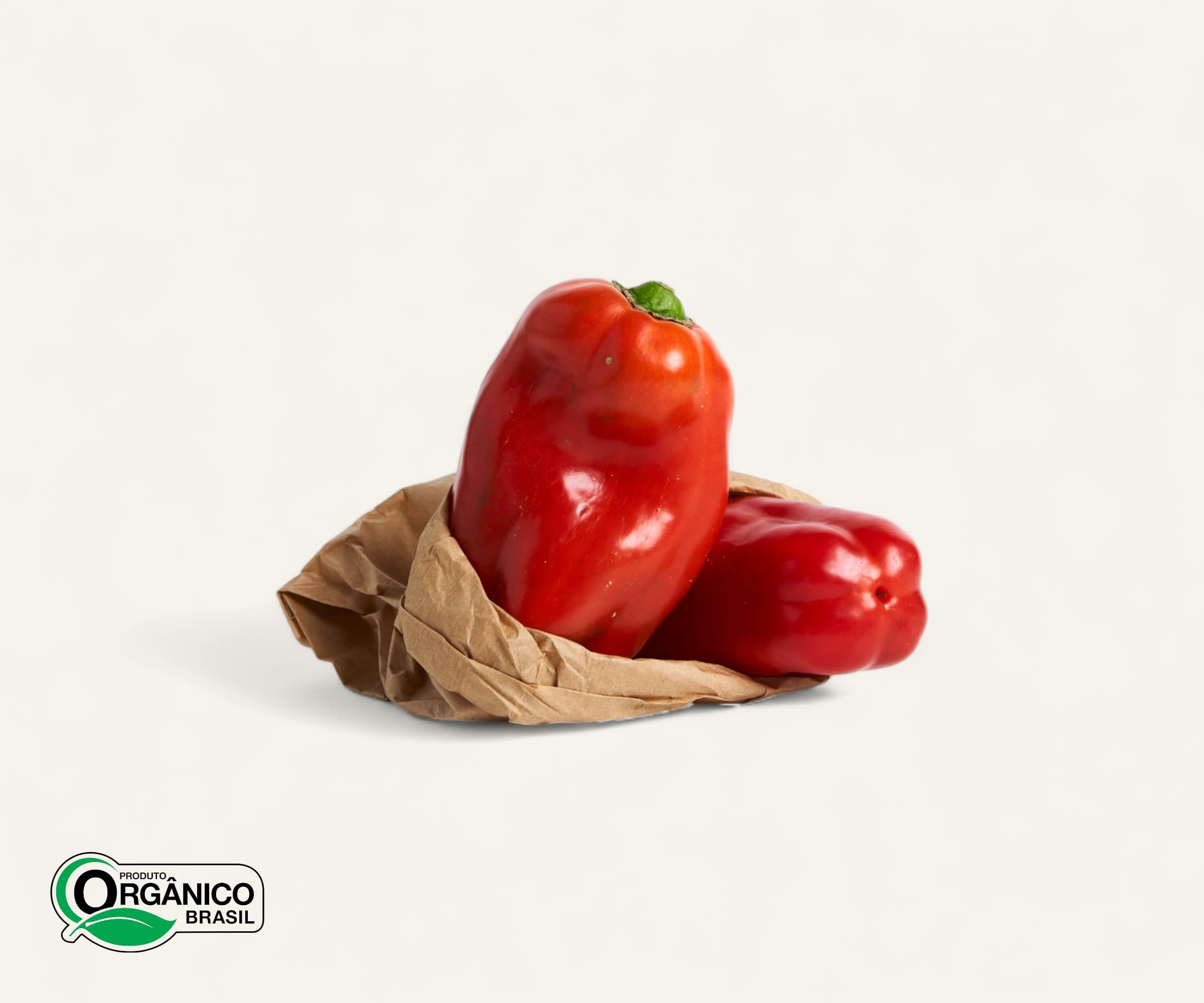 Pimentão vermelho orgânico 400g | 2 a 3un