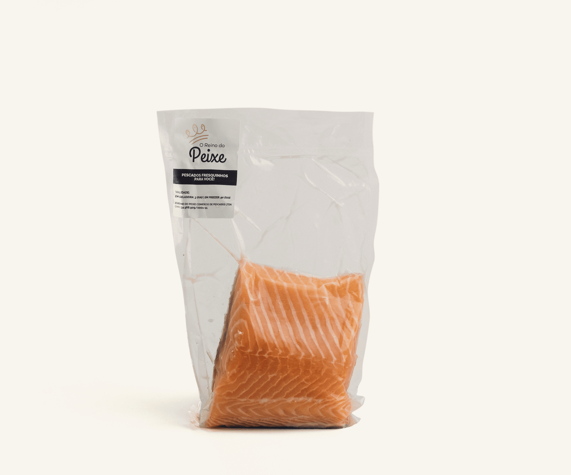 Salmão filé com pele congelado 500g
