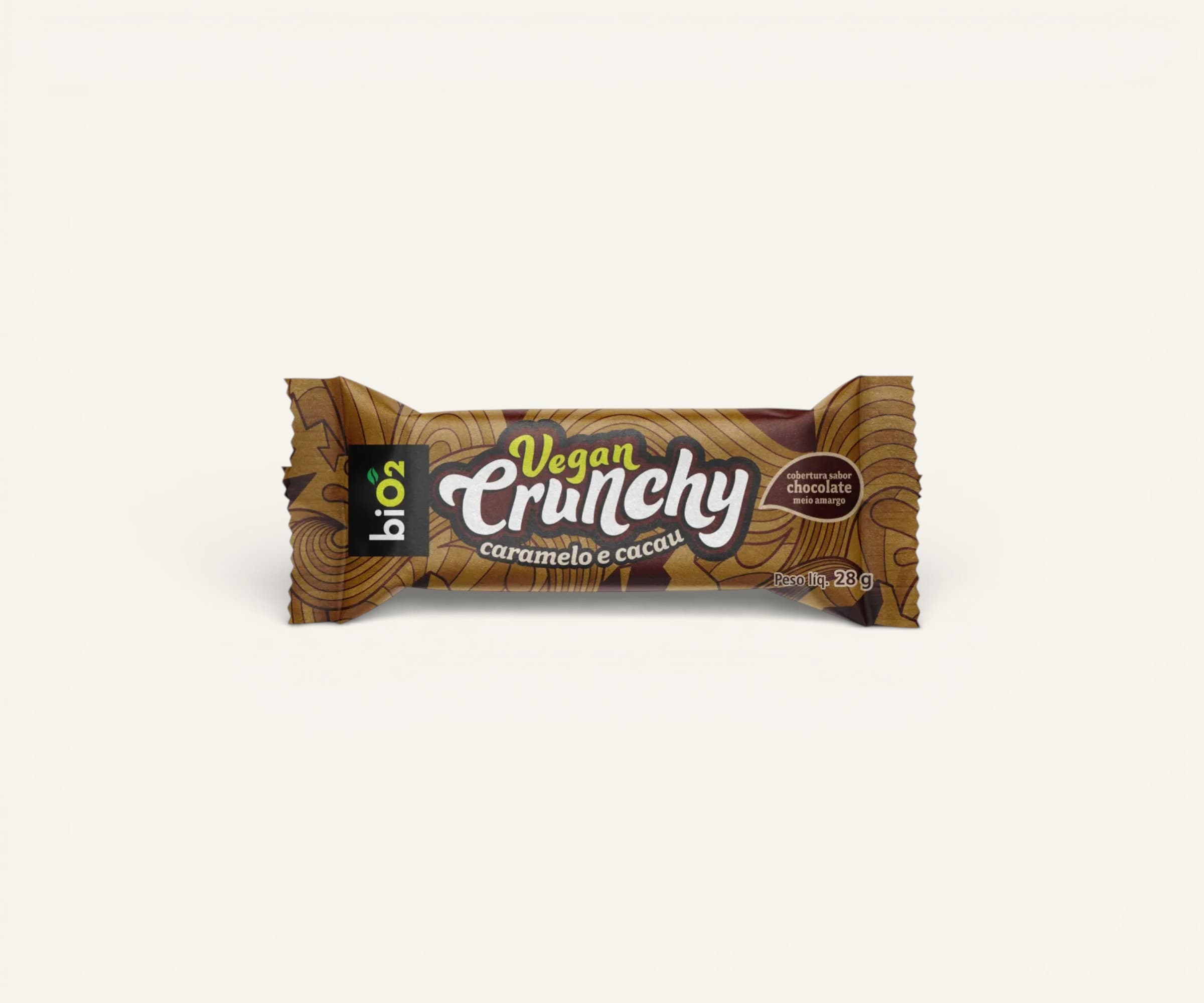 Protein bar Crunchy 12g BiO2 caramelo e cacau 28g