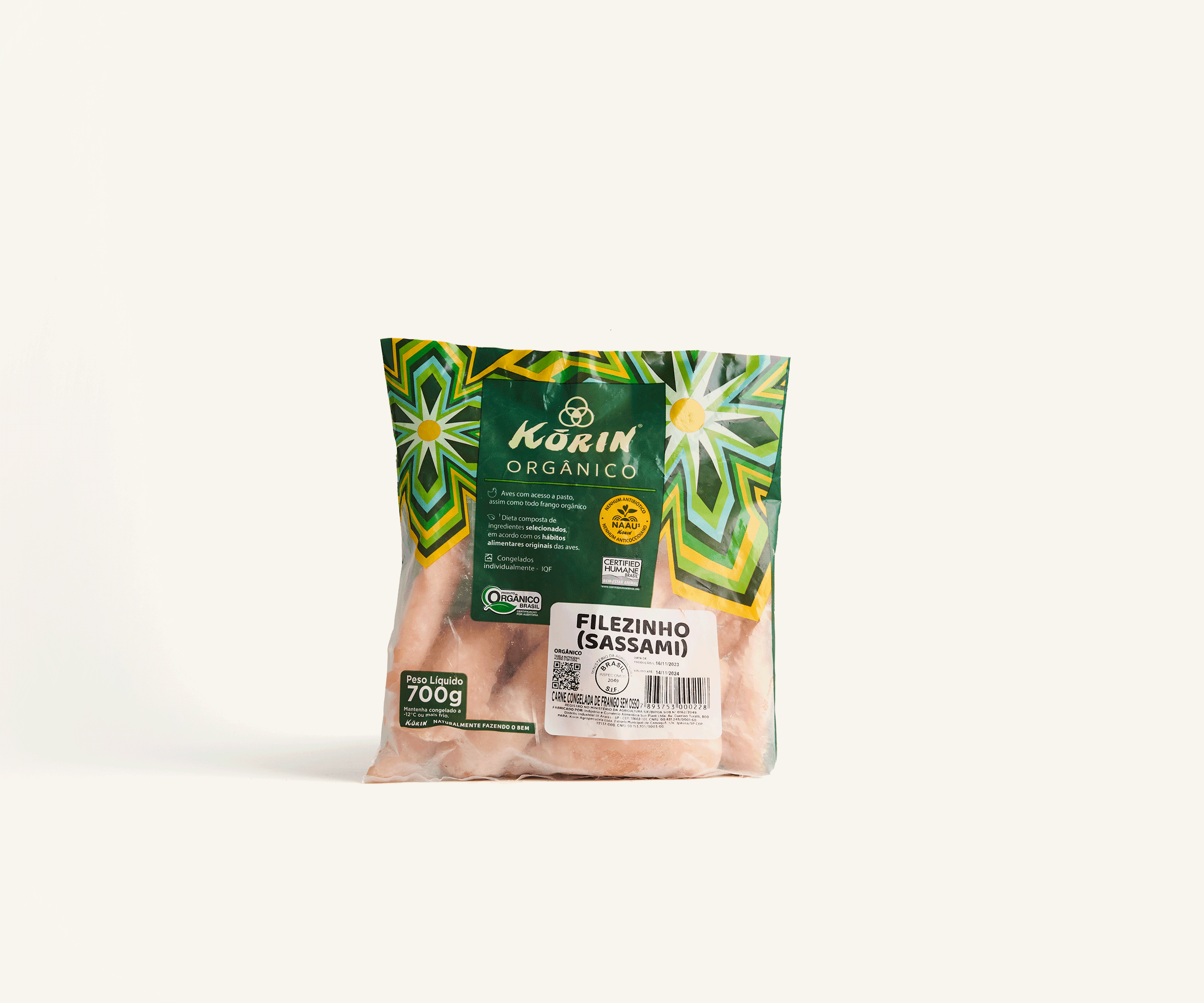 Sassami orgânico congelado 700g