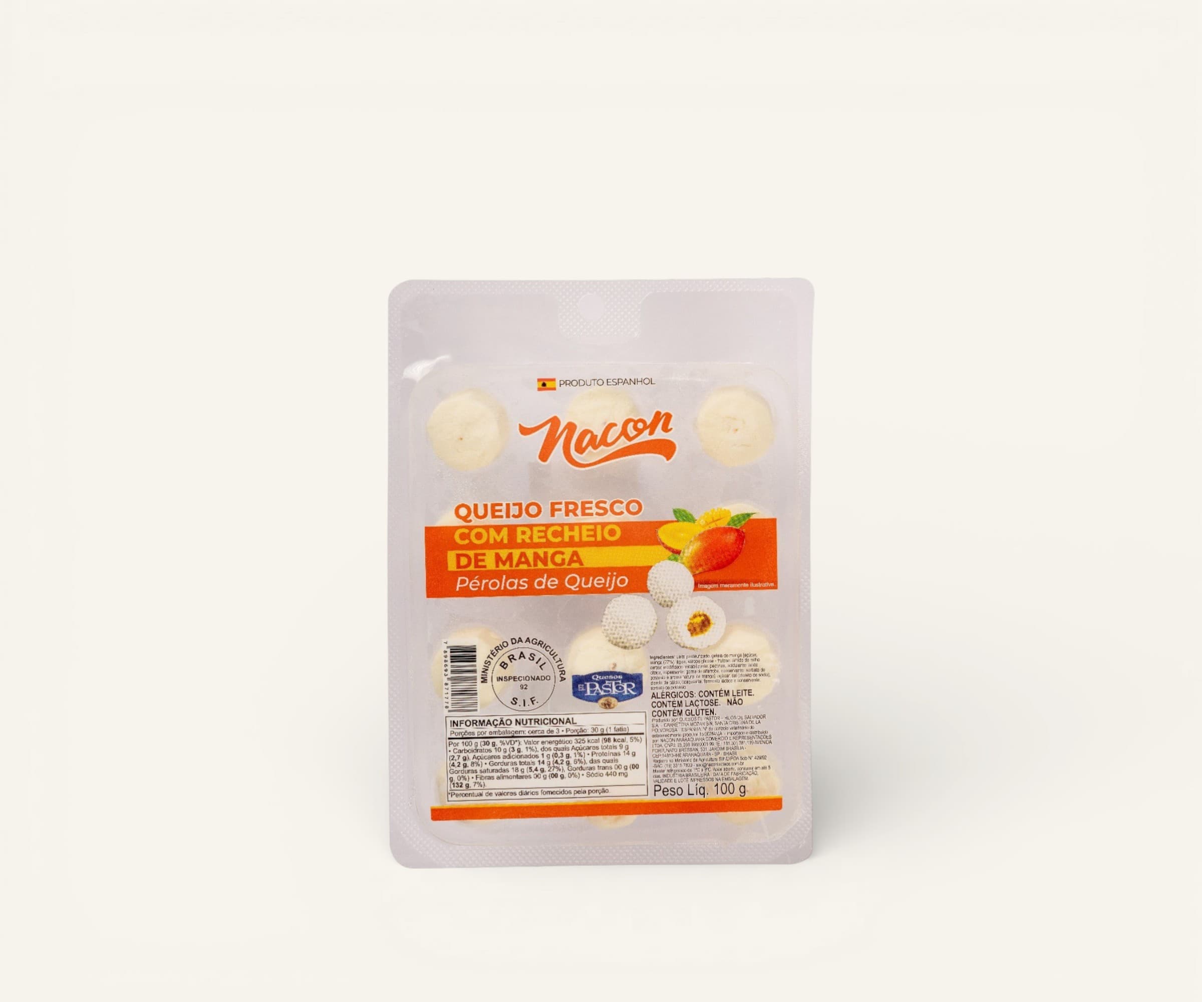 Queijo fresco com recheio de manga Nacon 100g