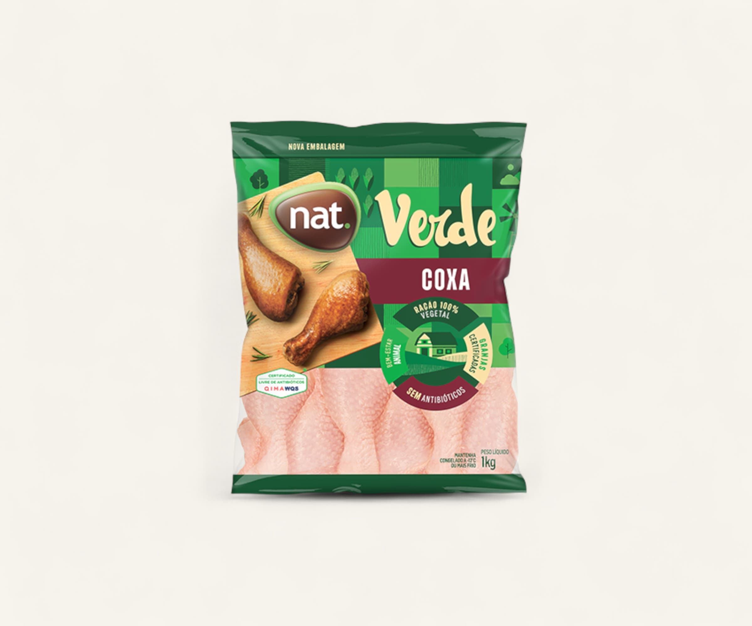 Coxa de frango nat. verde 1kg