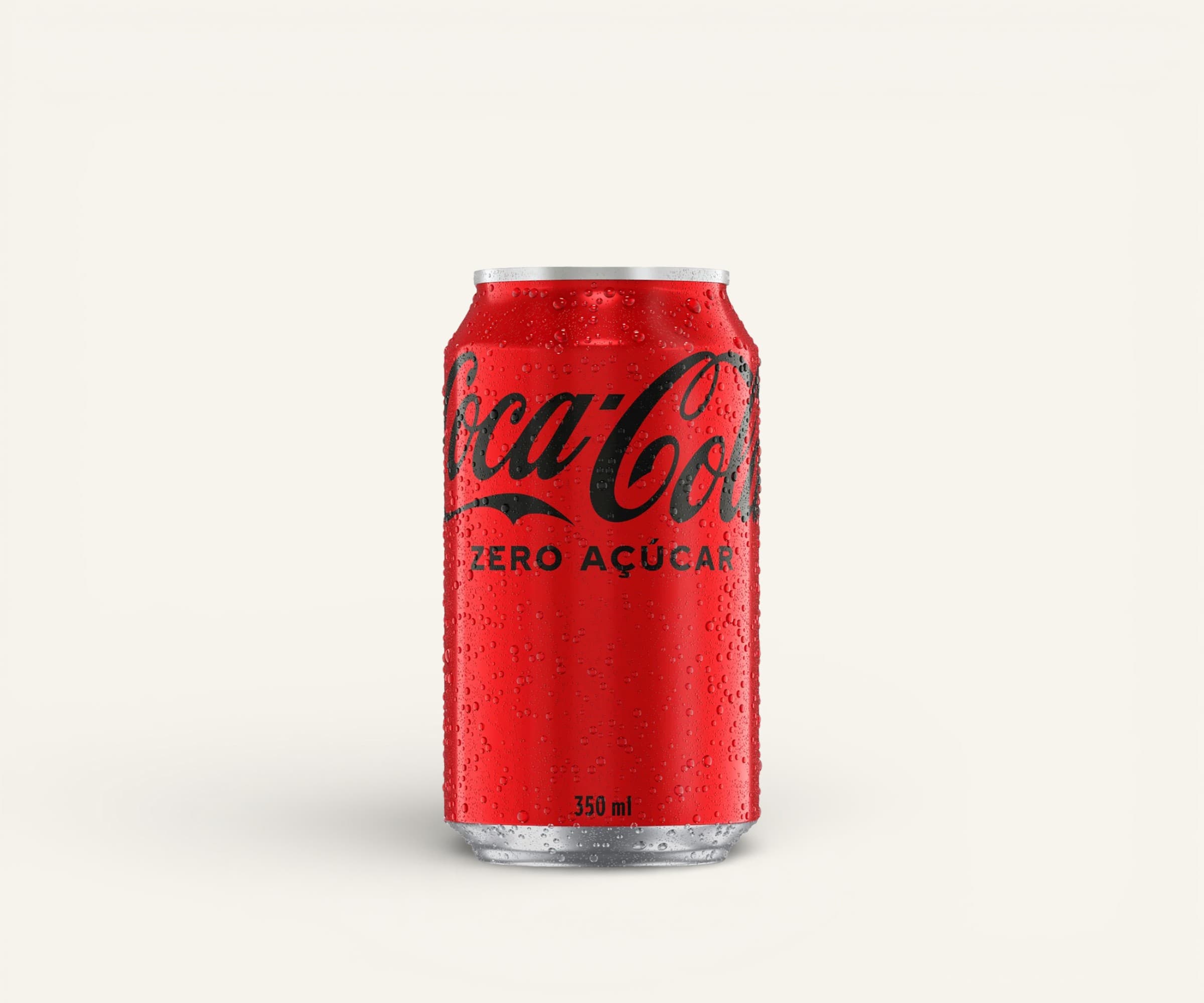 Refrigerante sabor original sem açúcar Coca-Cola lata 350ml