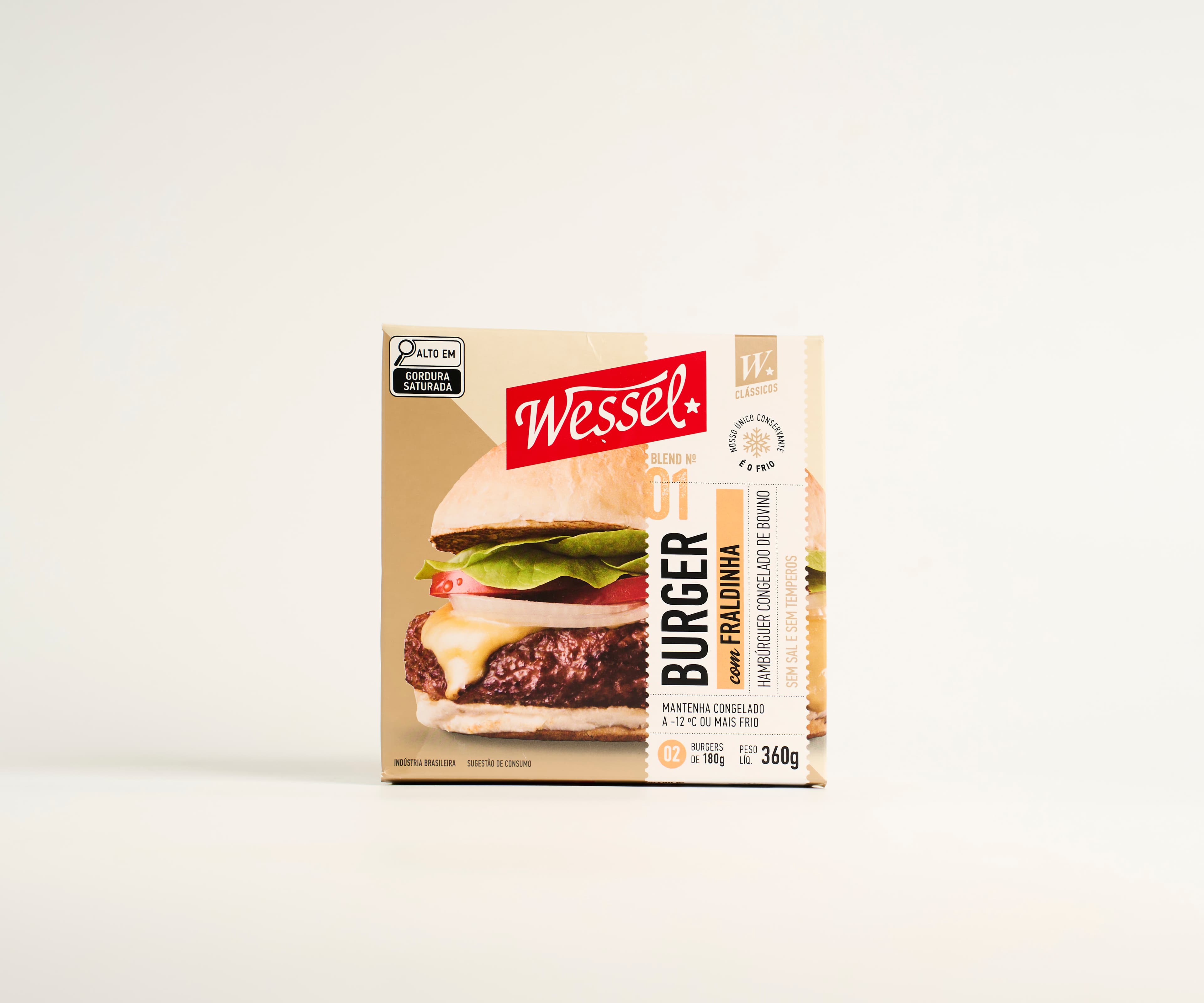 Hambúrguer de fraldinha bovina 360g (2un - 180g)