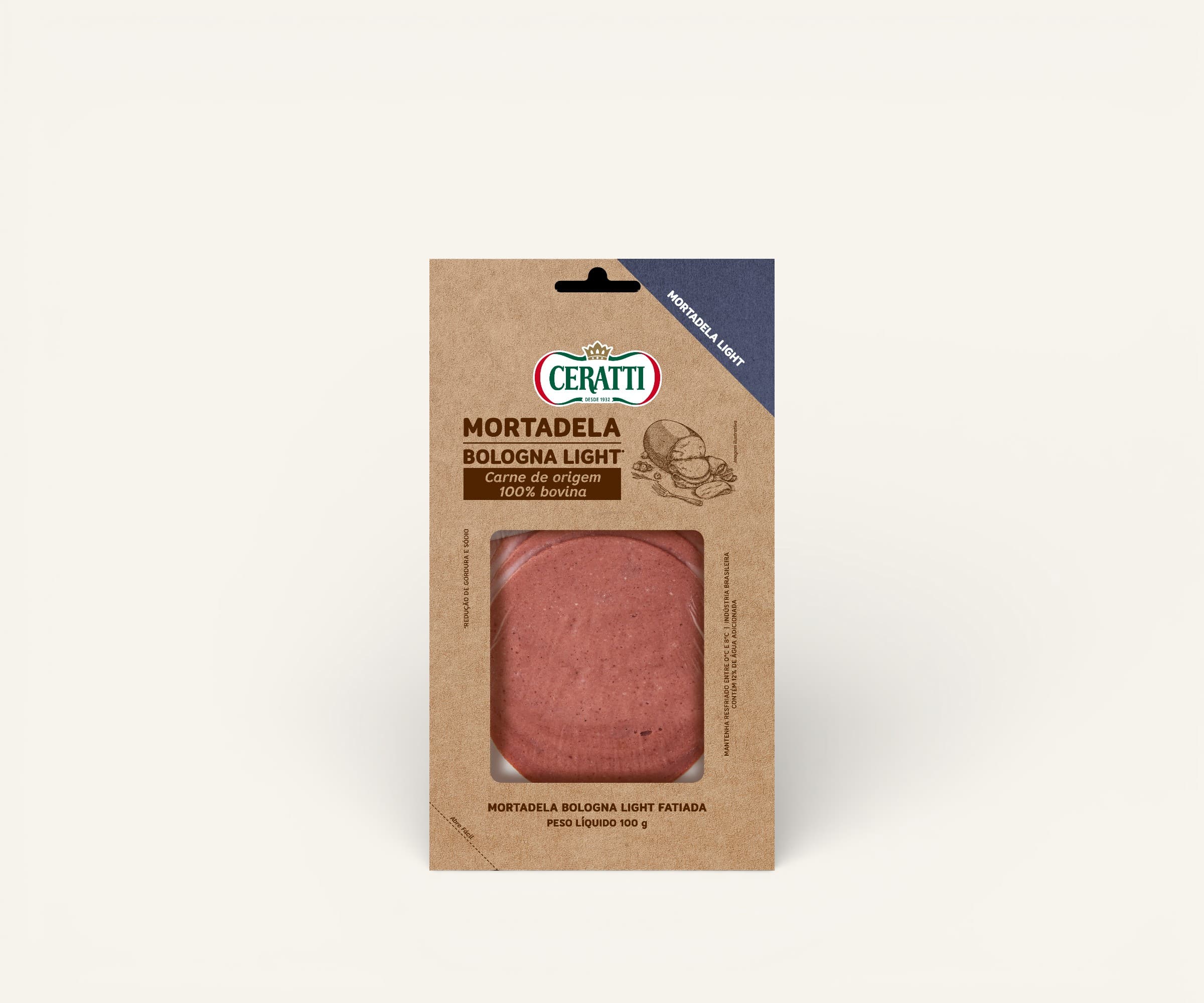 Mortadela bologna fatiada Ceratti light 150g