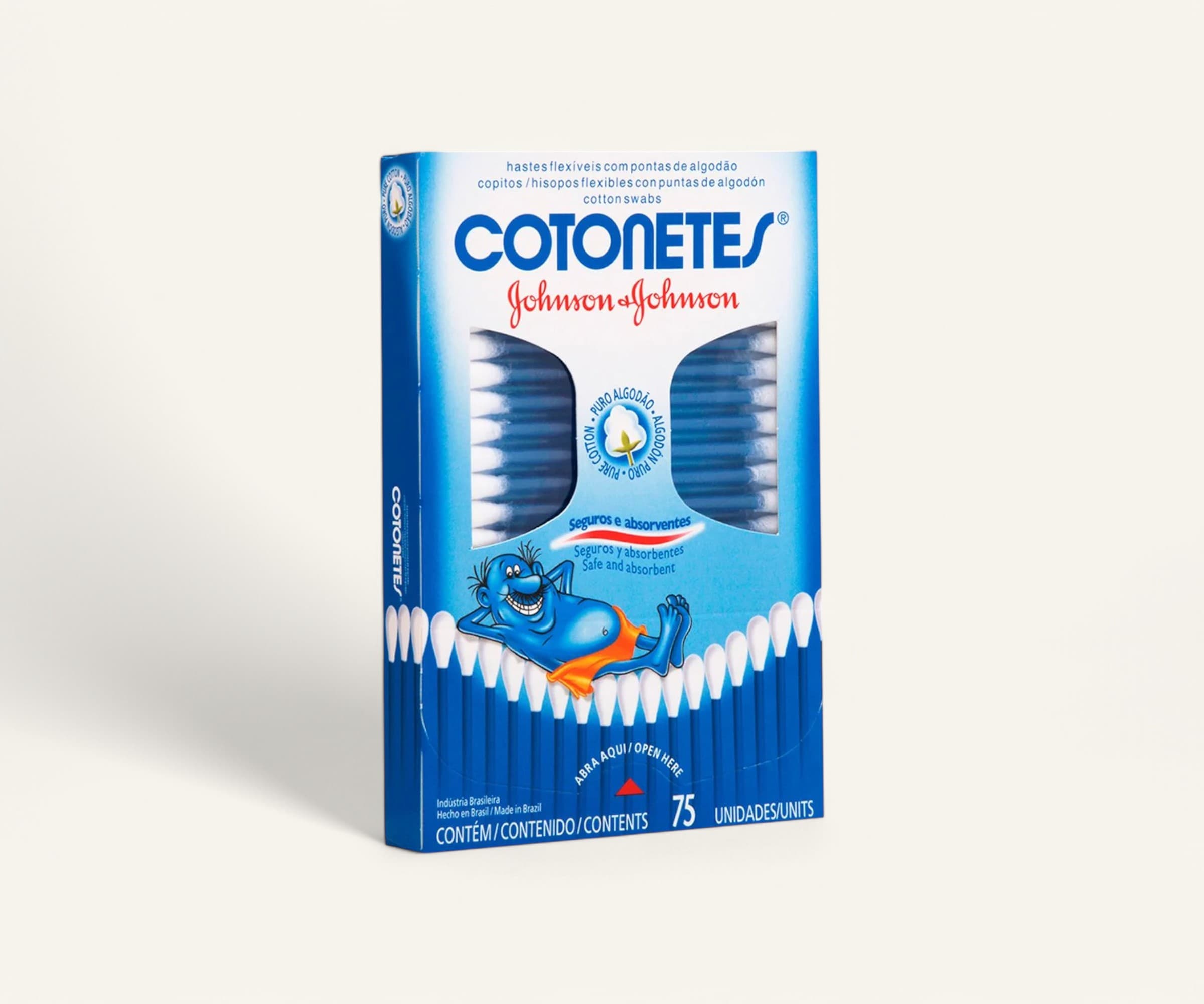 Hastes flexíveis com pontas da algodão Cotonetes 75un