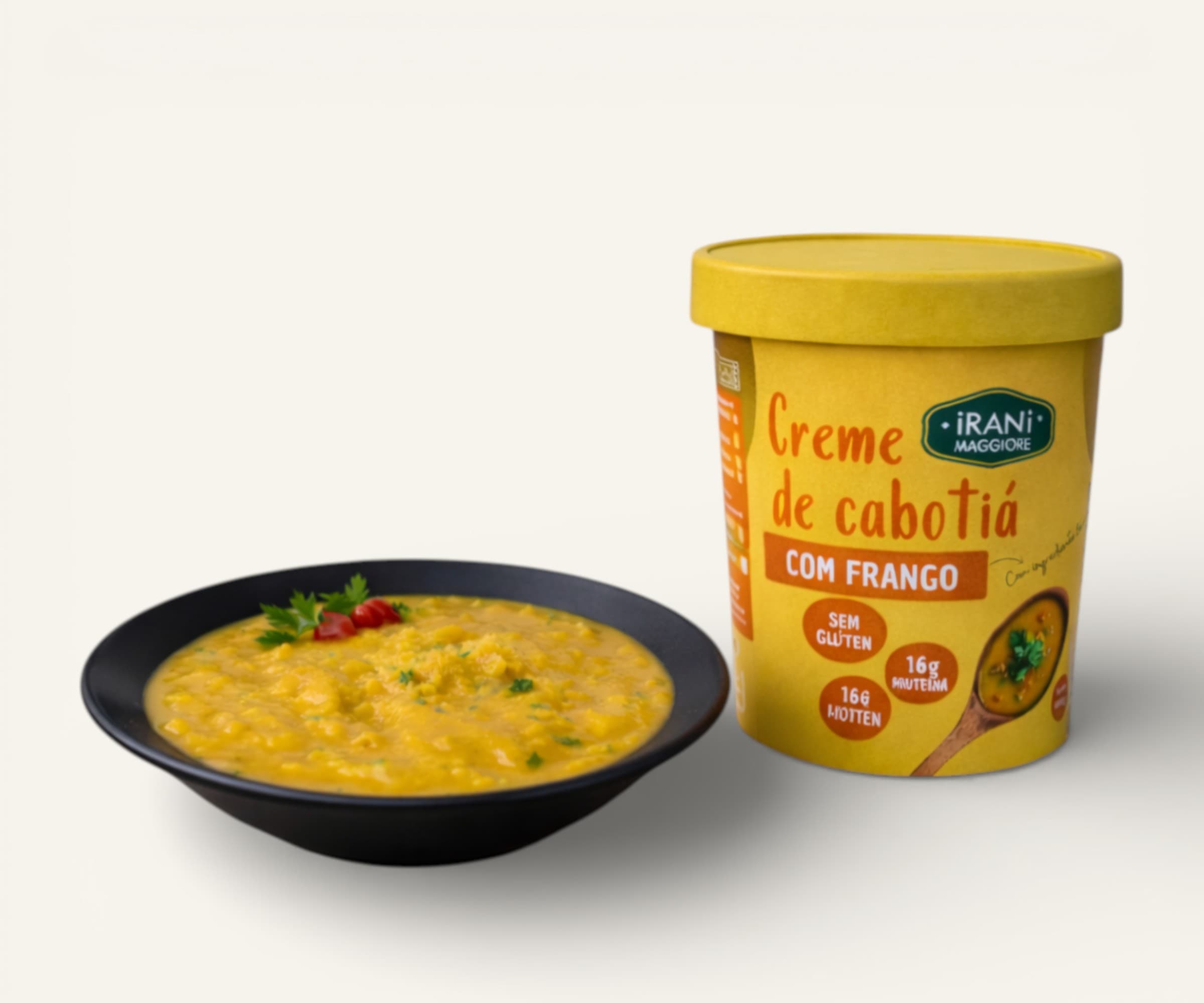 Creme de cabotiá com frango sem glúten 400g