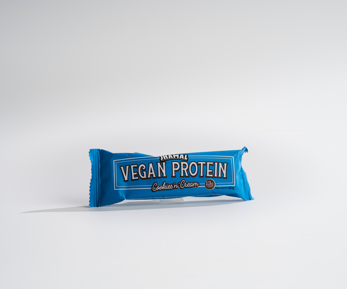 Barrinha de proteína vegana sabor cookies'n cream 50g