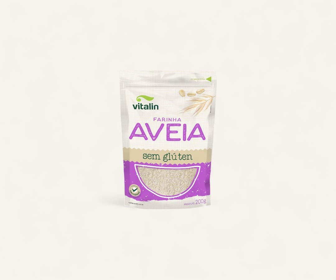 Farinha de aveia integral sem glúten 200g