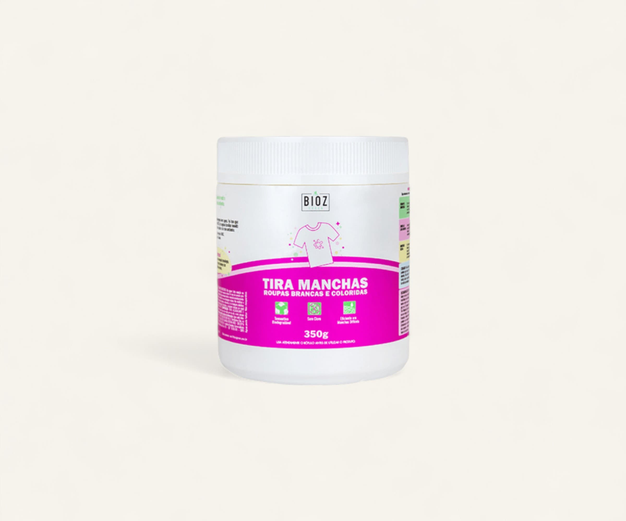 Tira manchas em pó roupas brancas e coloridas Bioz Green 350g