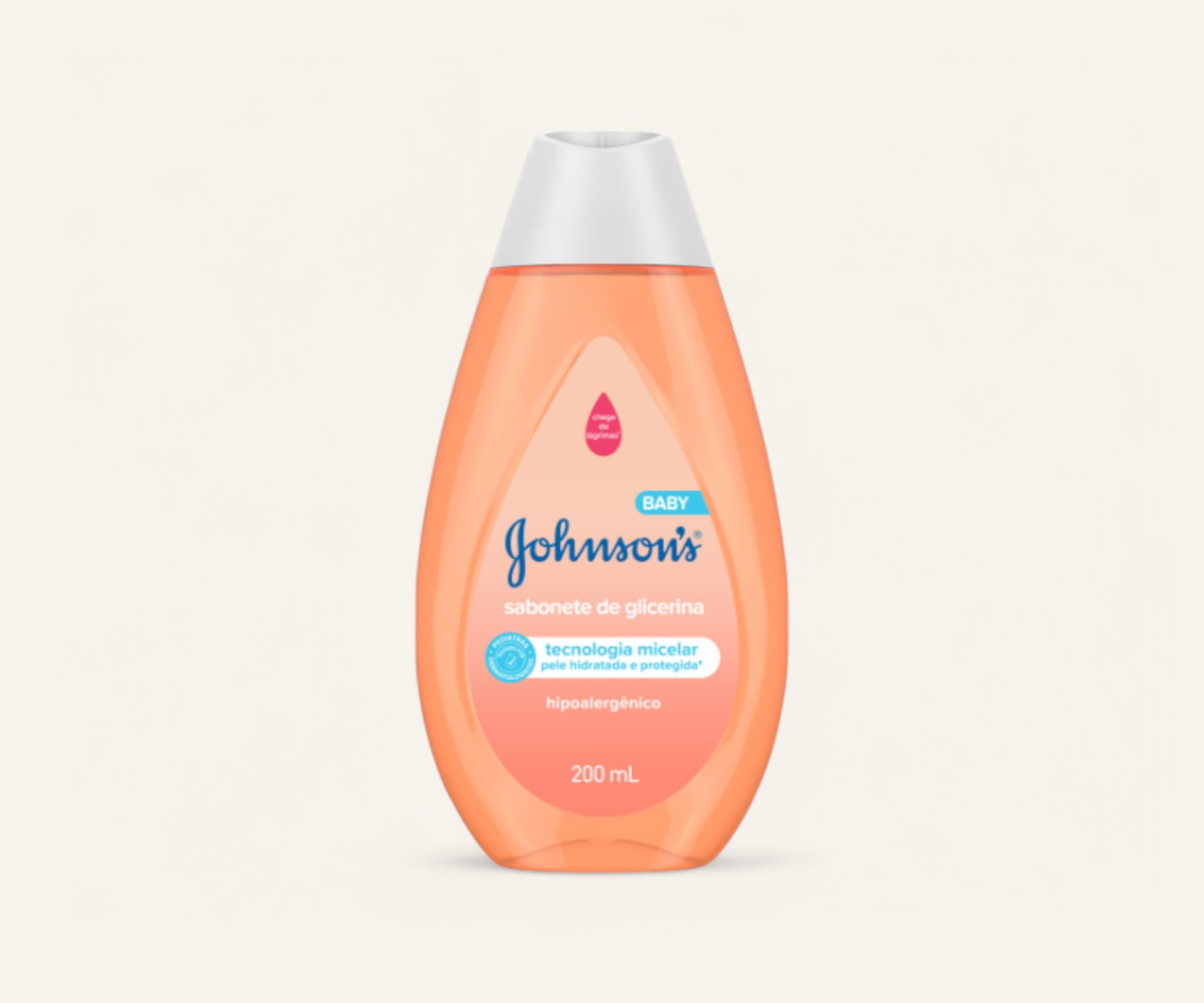Sabonete líquido de glicerina Johson's baby da cabeça aos pés 200ml