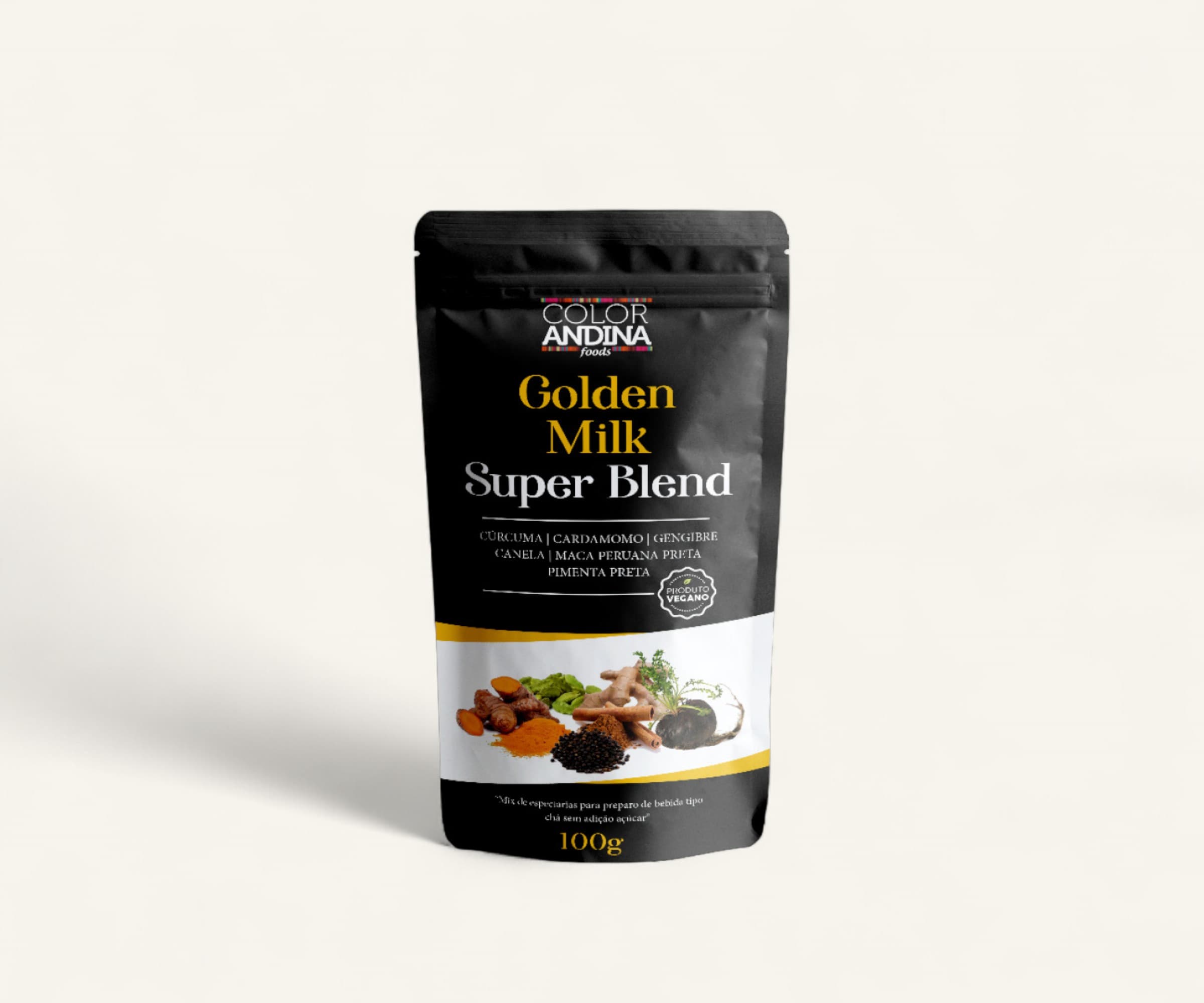 Super blend Golen Milk com especiarias Color Andina 100g