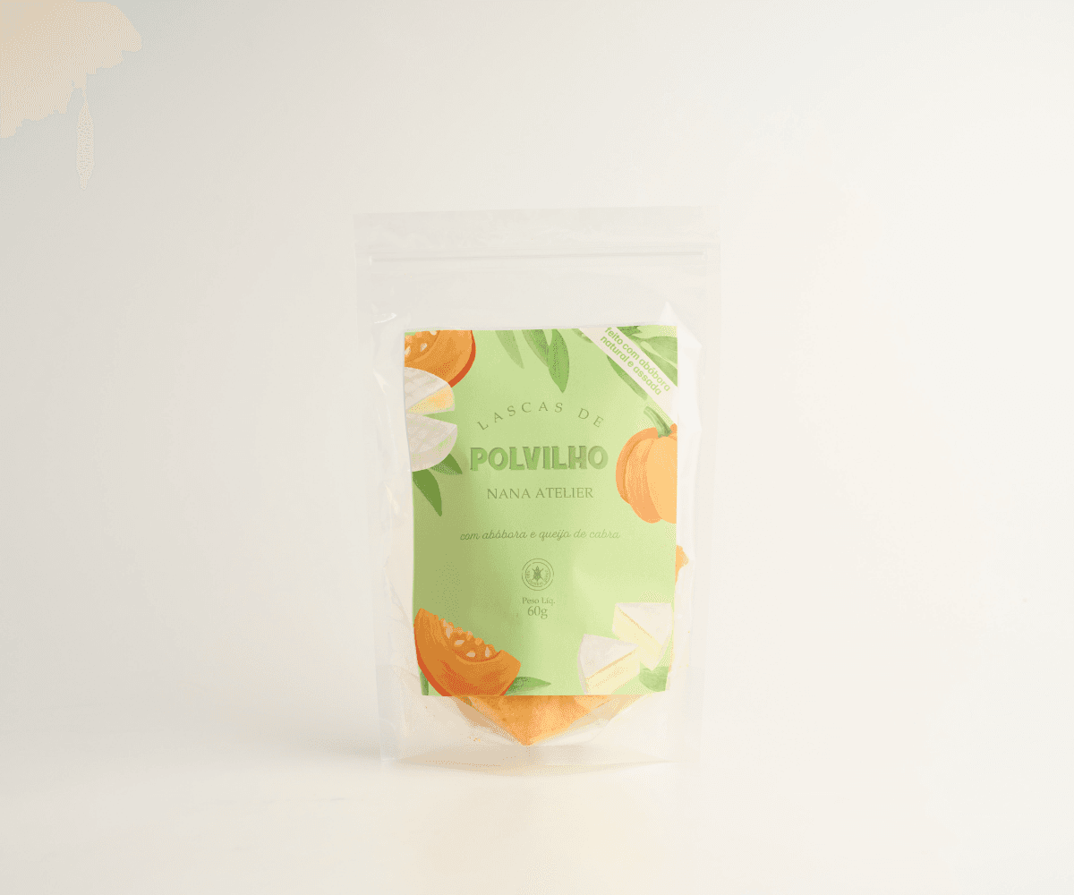 Lascas de polvilho de abóbora com queijo de cabra 60g
