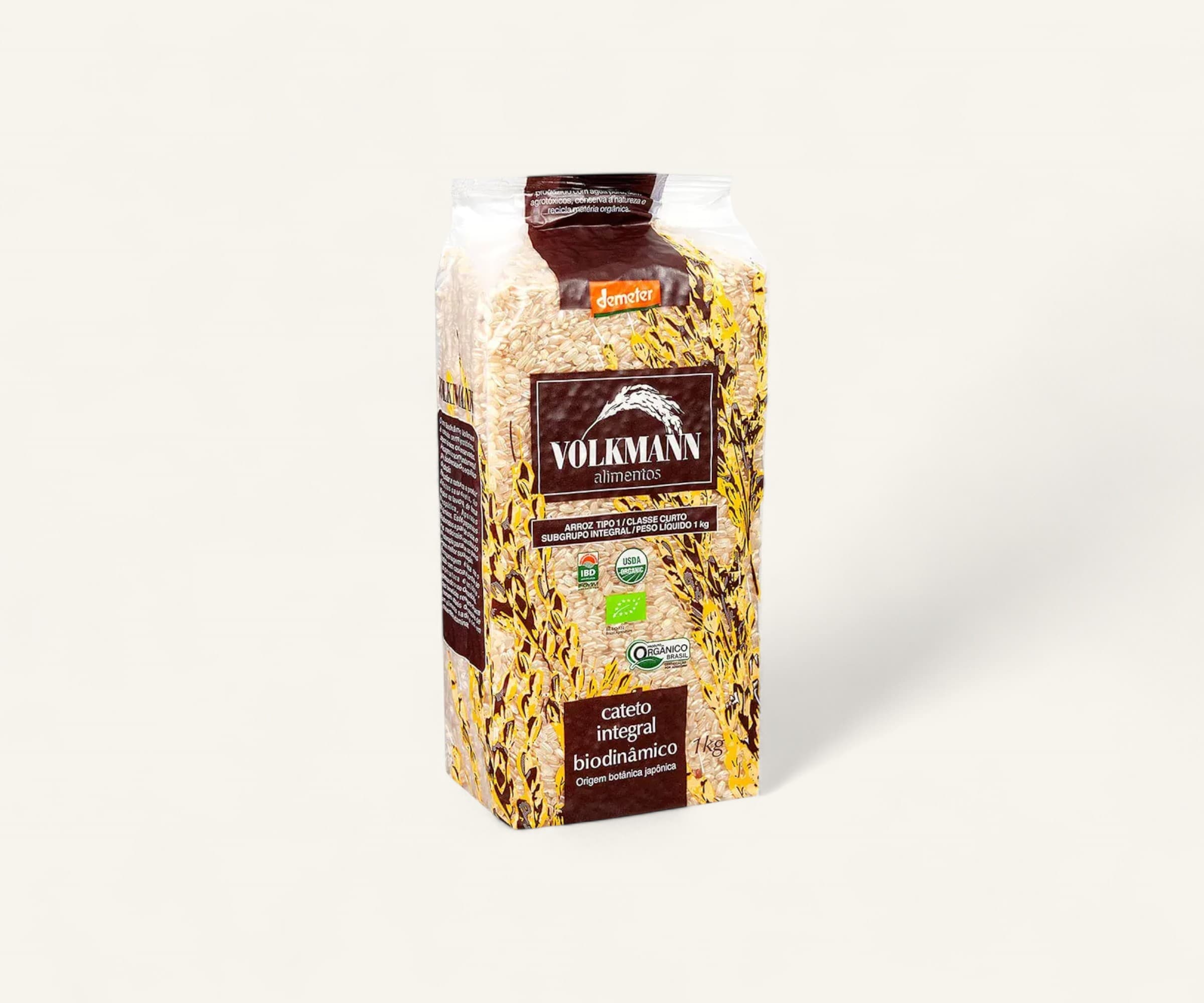 Arroz cateto integral biodinâmico 1kg