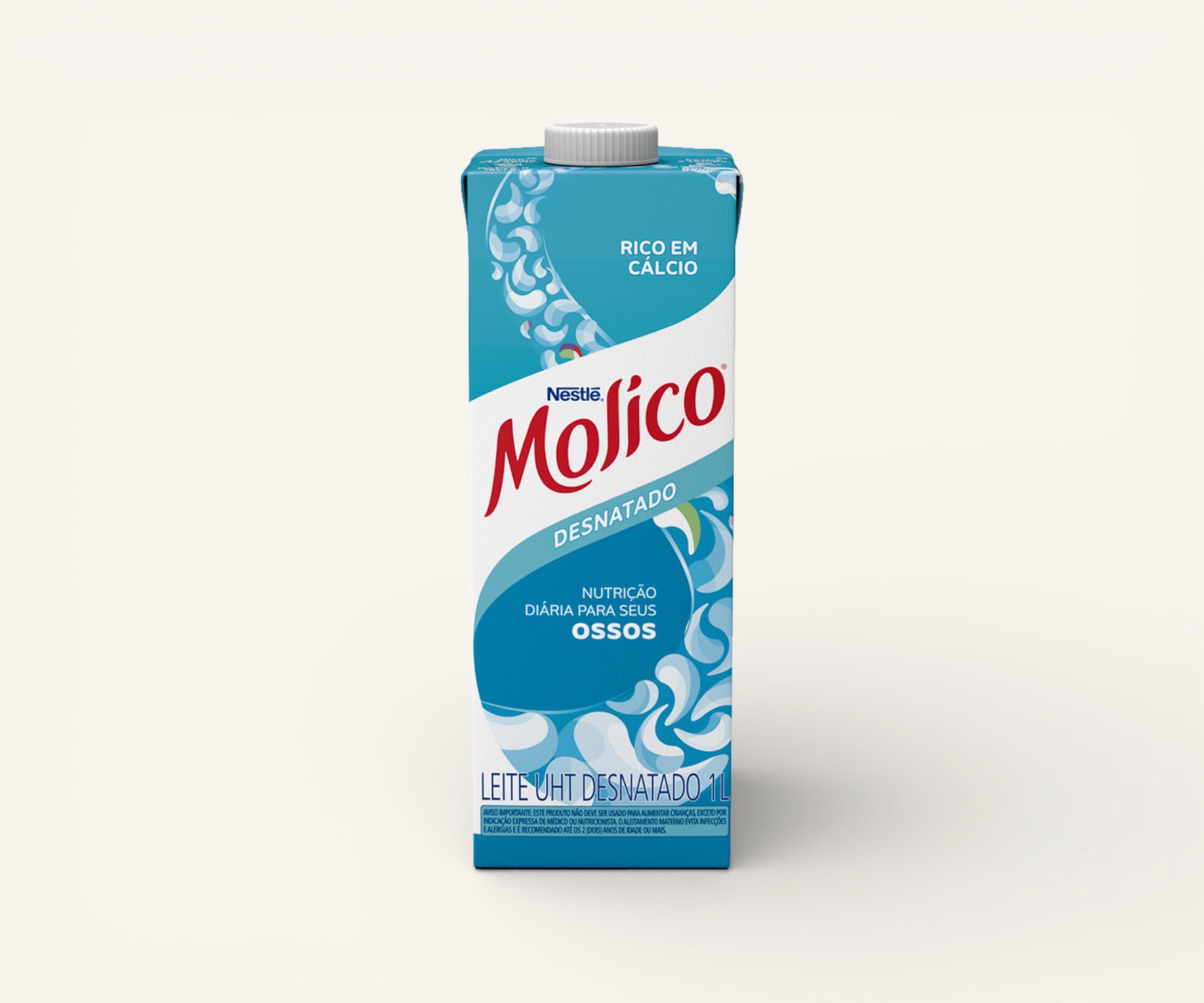 Leite UHT desnatado Molico 1l