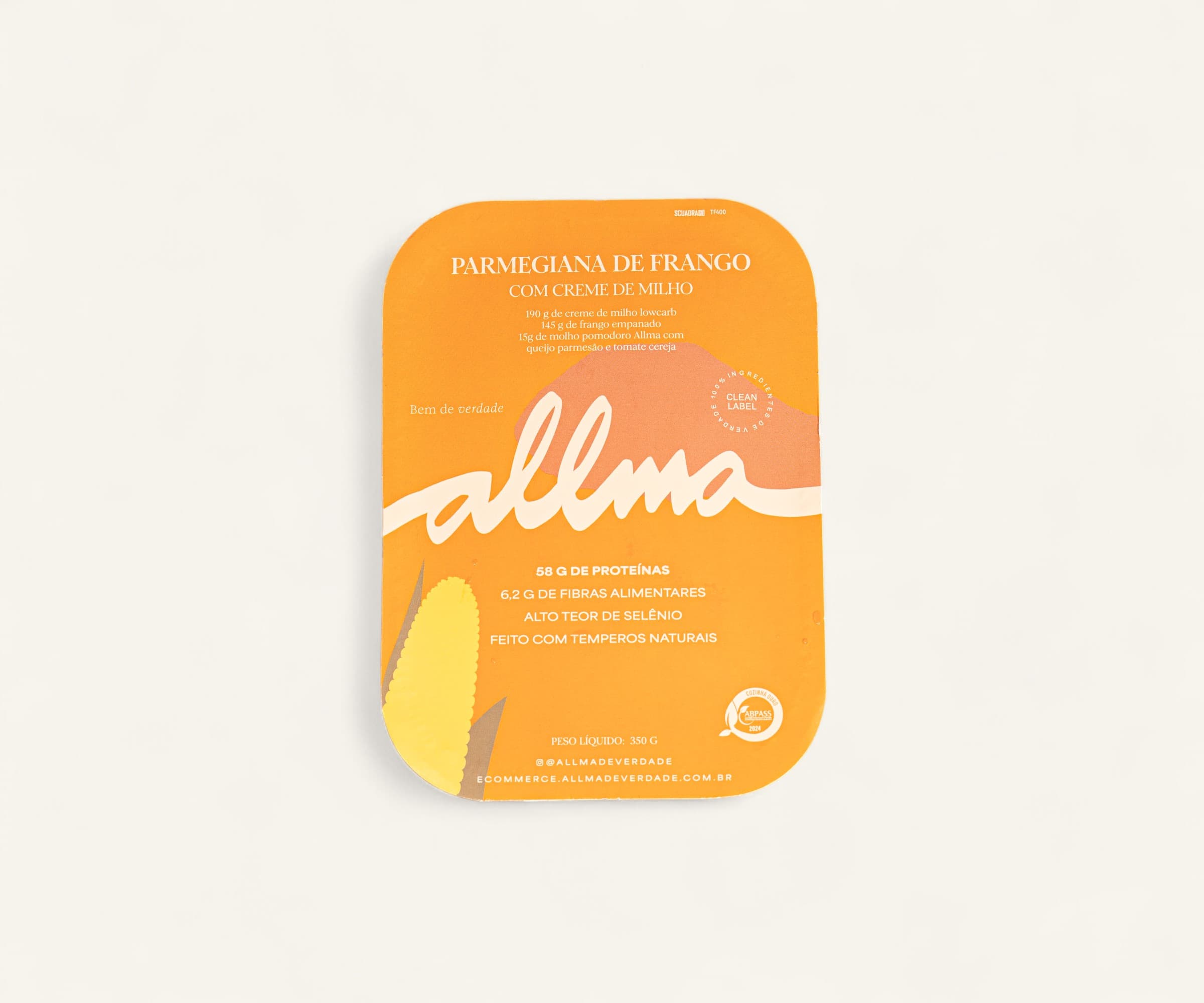 Parmegiana de frango com creme de milho 350g