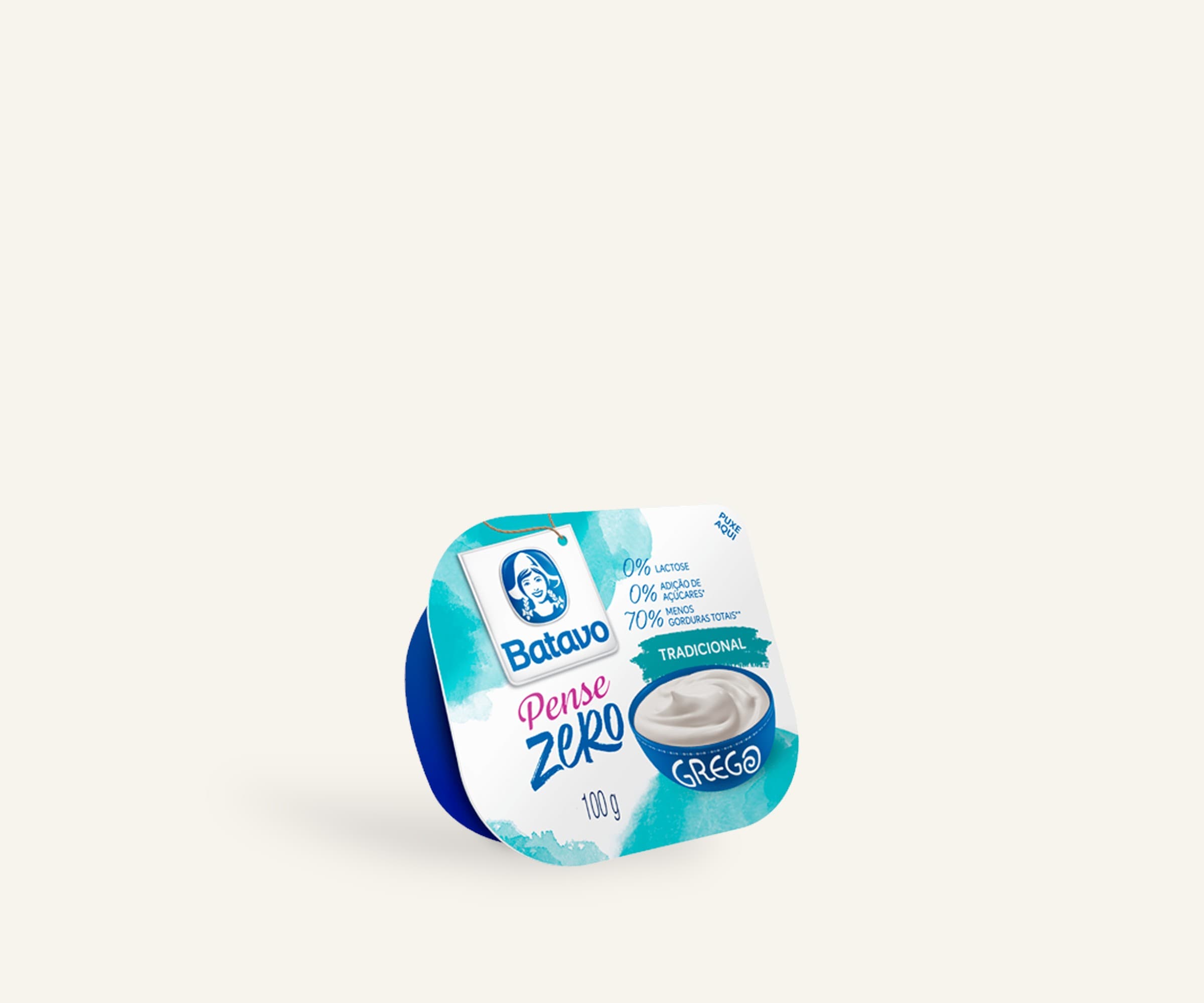 Iogurte desnatado Pense Zero Grego tradicional 100g