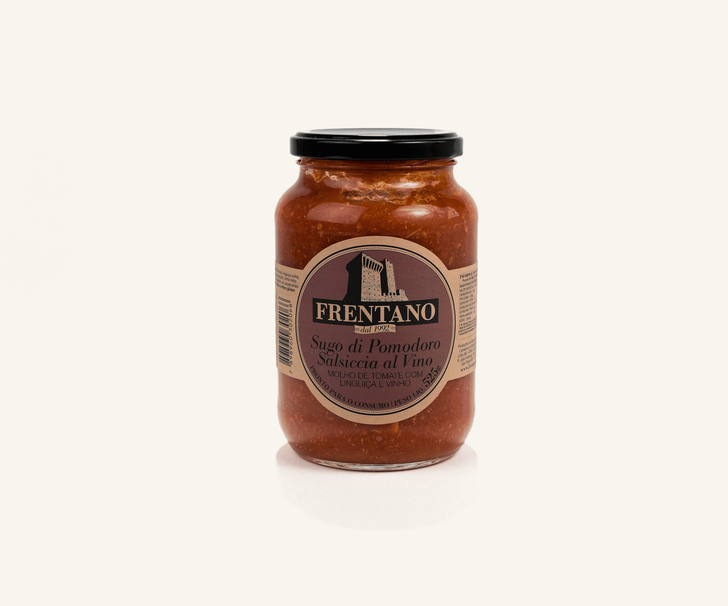 Molho sugo de tomate com linguiça e vinho 525g