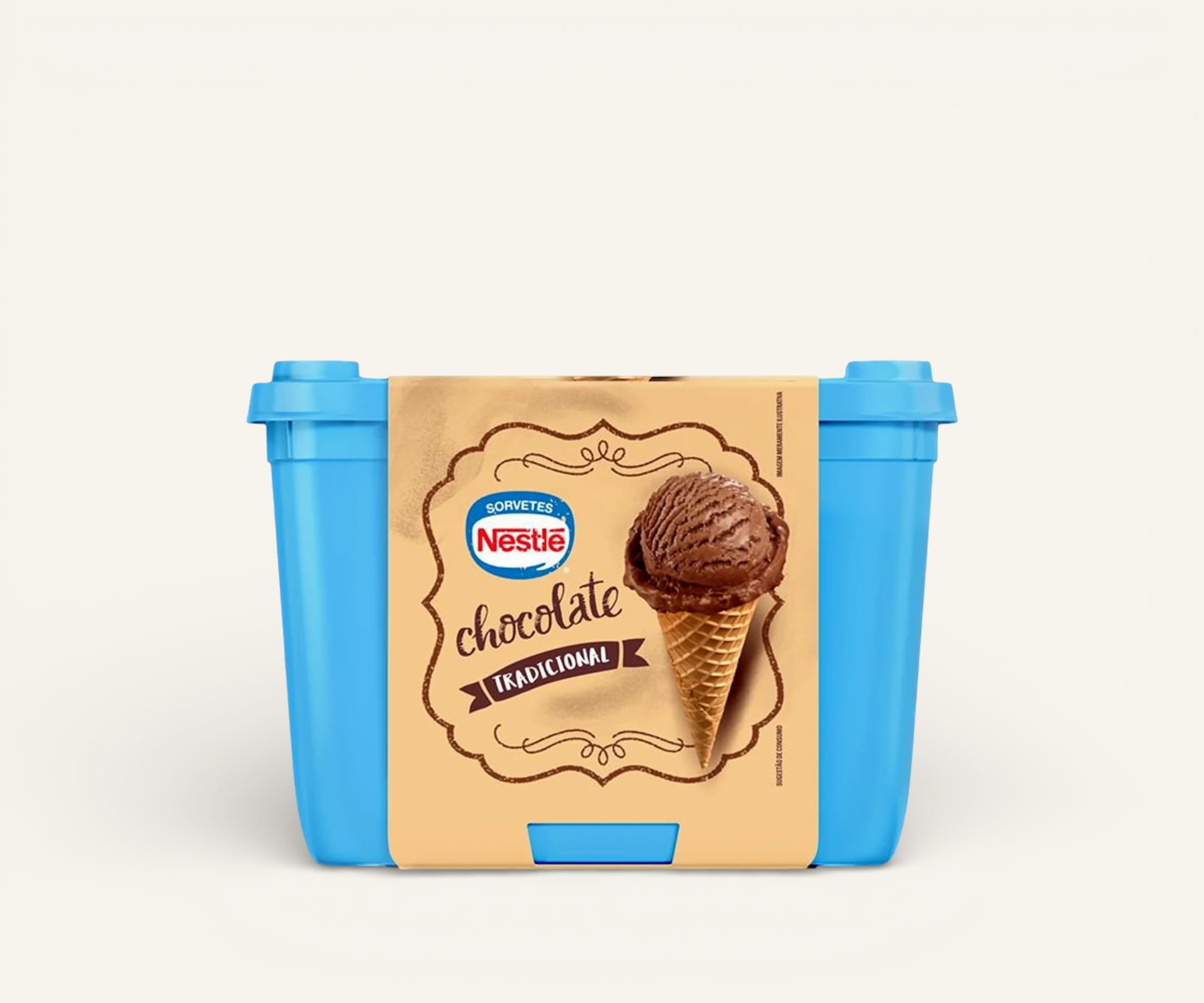 Sorvete tradicional sabor chocolate Nestlé 1,5l