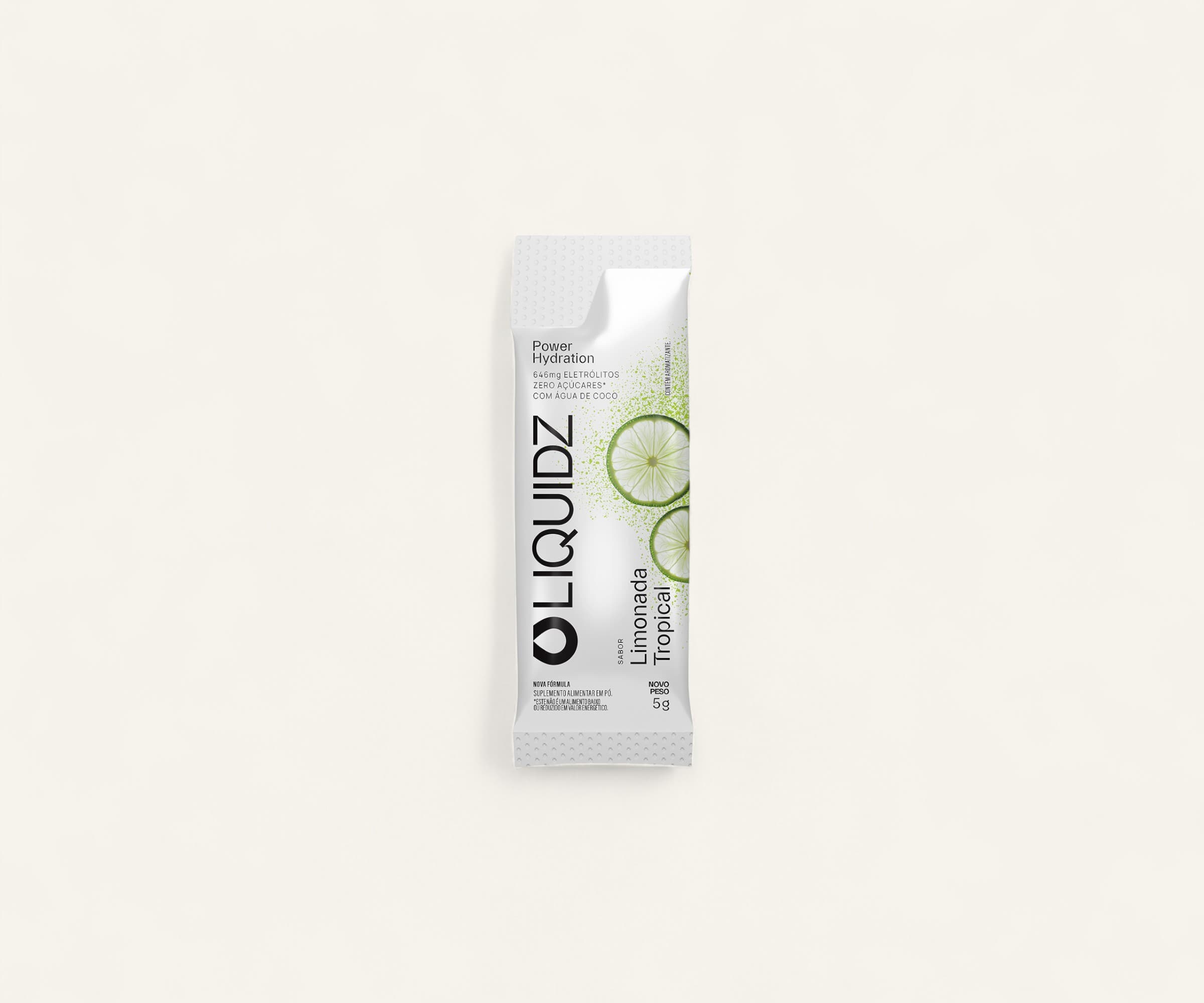 Eletrólitos Liquidz limonada tropical zero açúcar 1 sachês de 6g
