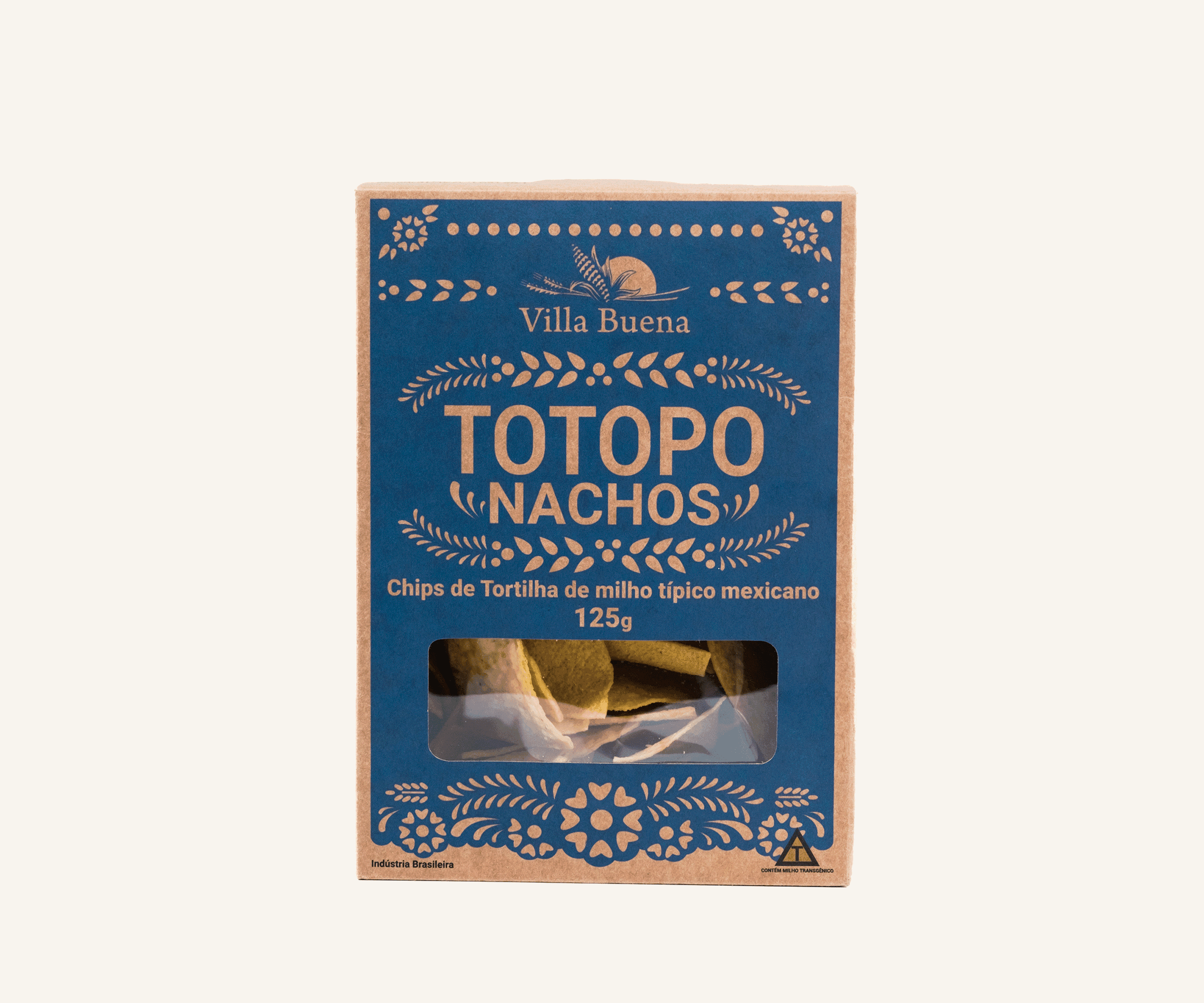 Chips de tortilha de milho Totopo Nachos 125g