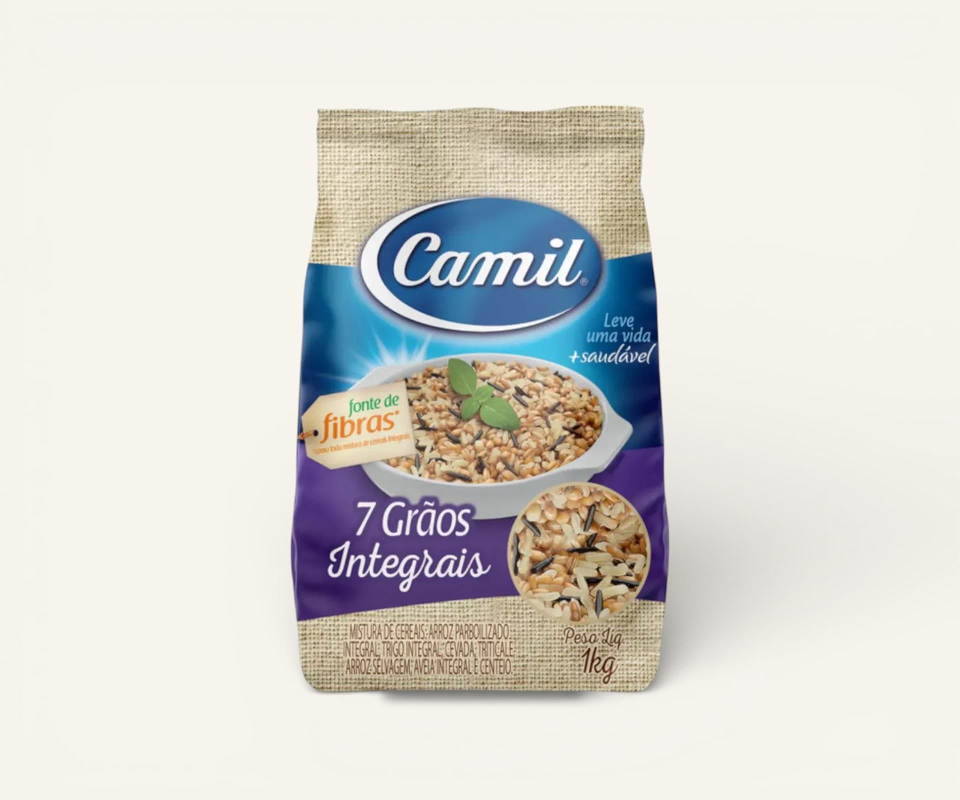 Arroz integral 7 cereais Camil 1kg