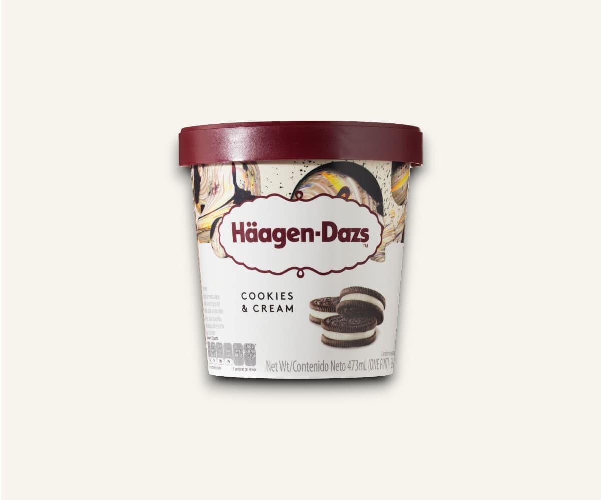 Sorvete cookies & cream Häagen-Dazs 473ml