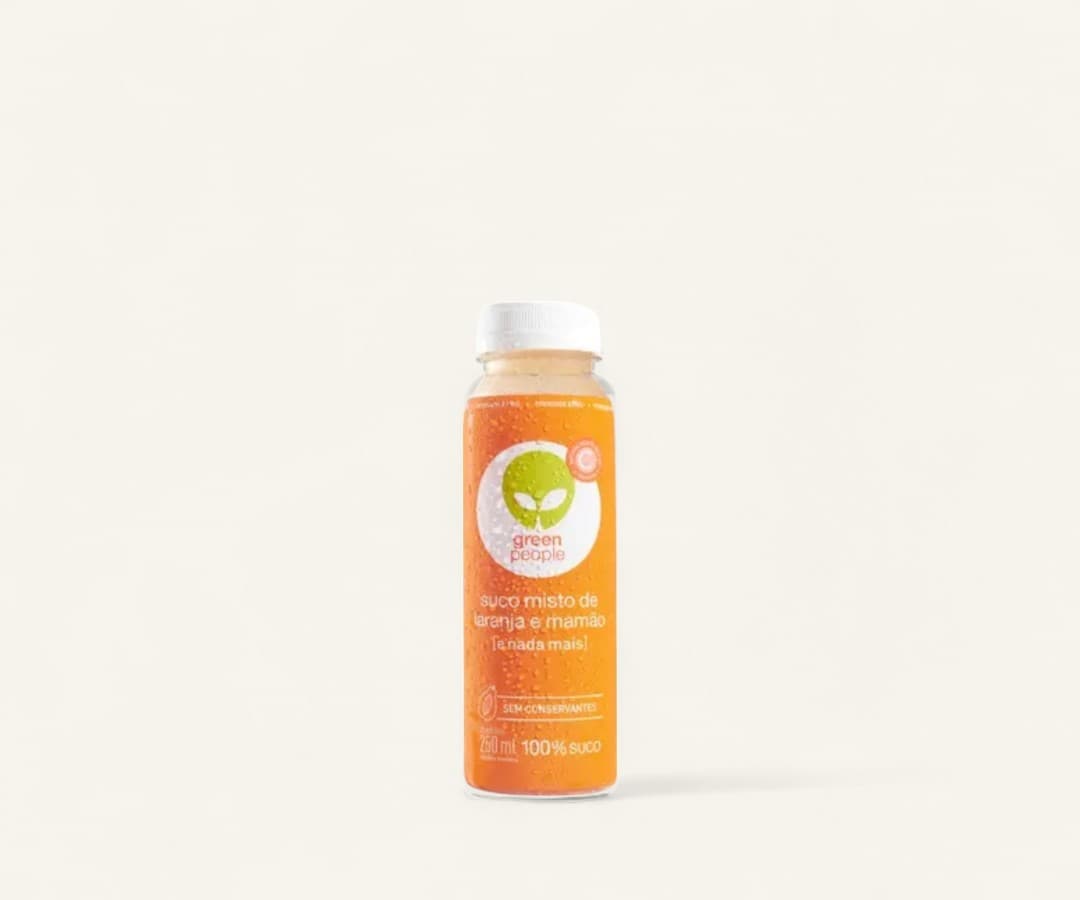 Suco de laranja com mamão Greenpeople 250ml