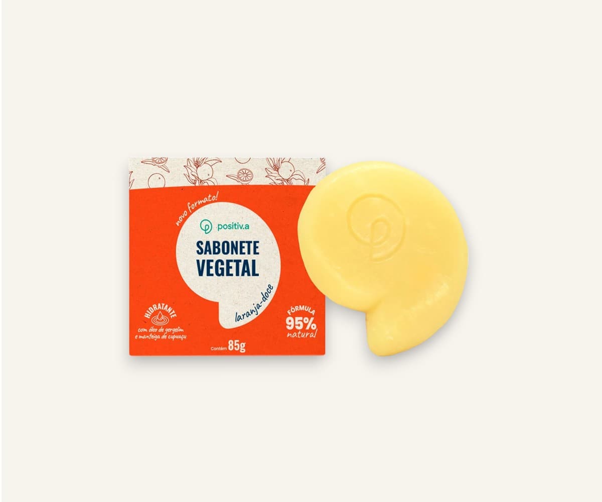 Sabonete vegetal em barra laranja-doce Positiv.a 85g