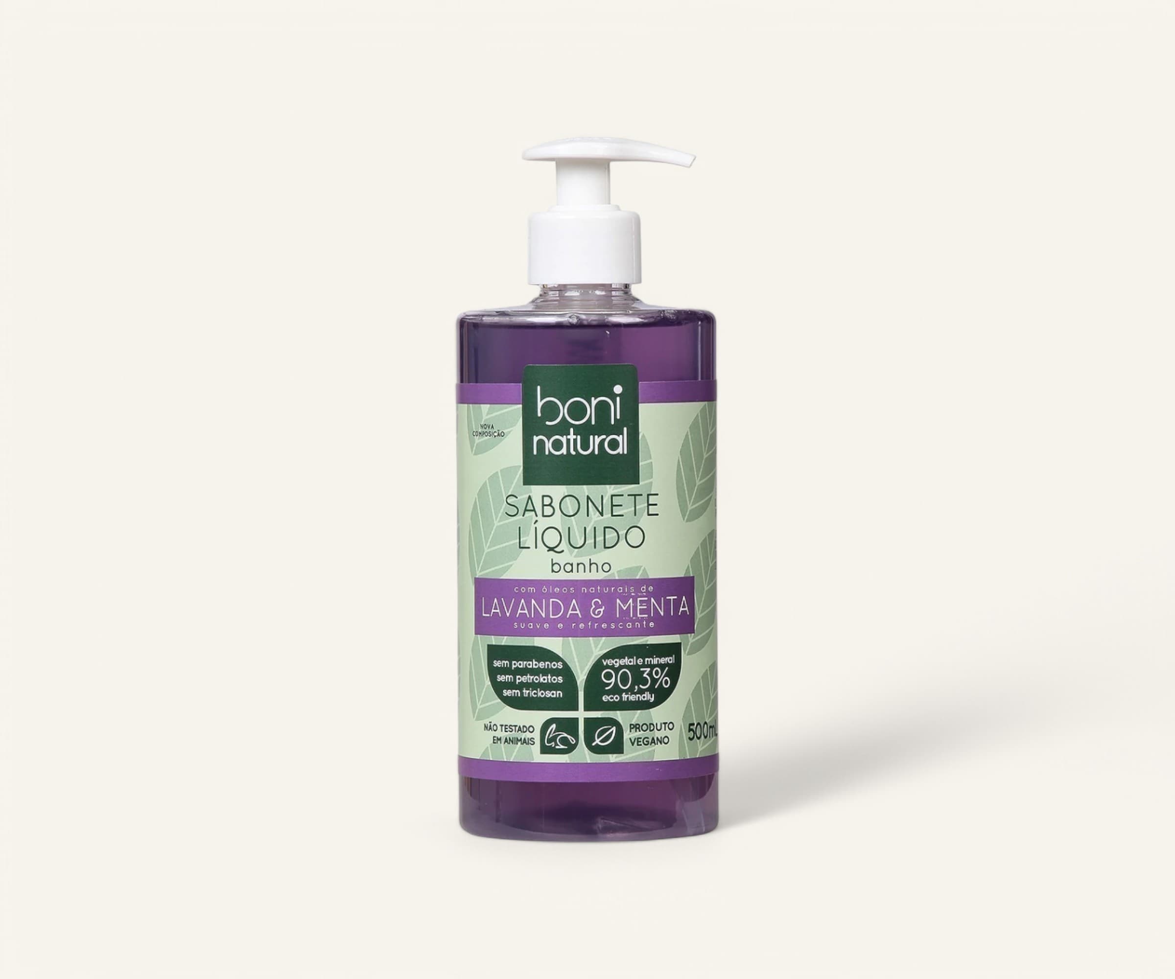 Sabonete líquido lavanda & menta Boni Natural 500ml
