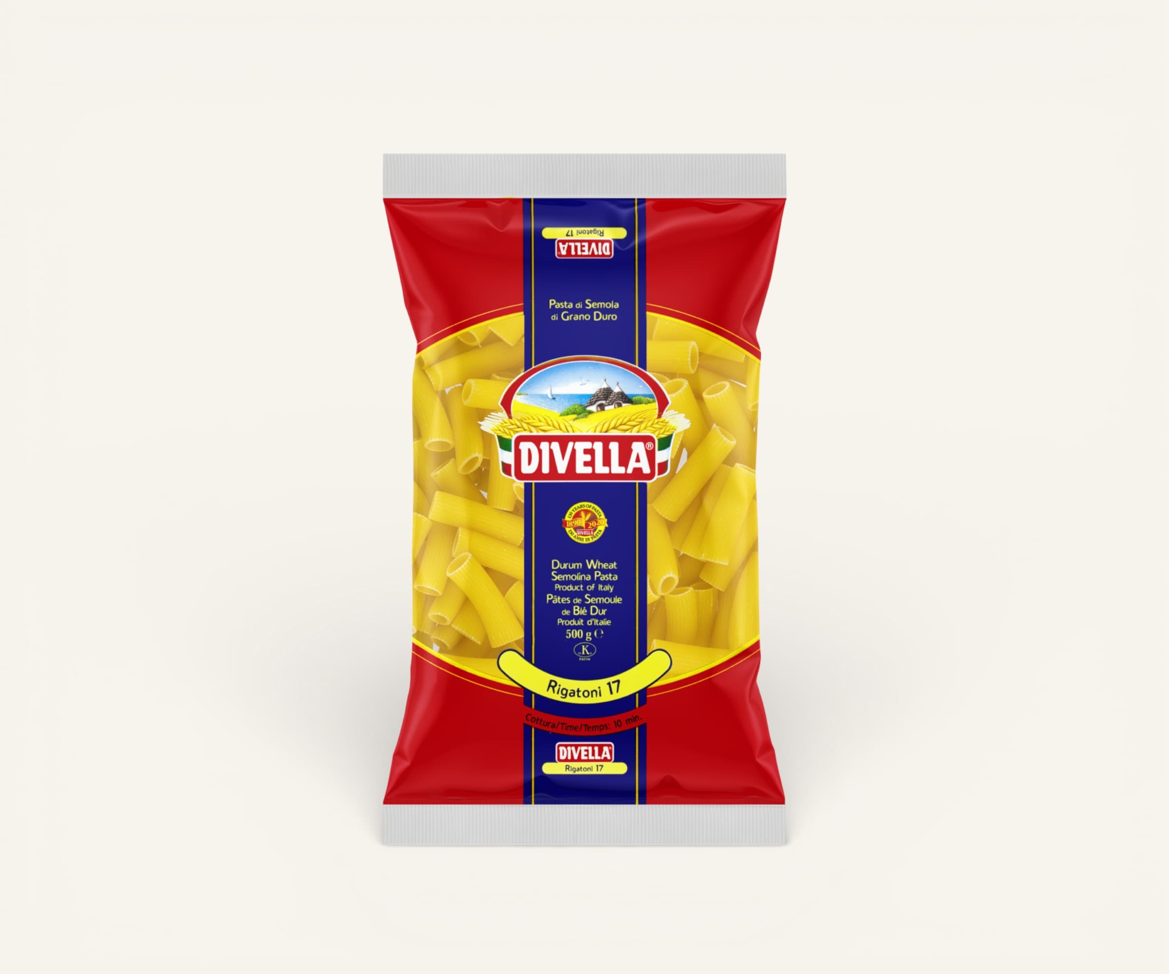 Pasta di semola di grano duro Divella rigatoni nº17 500g