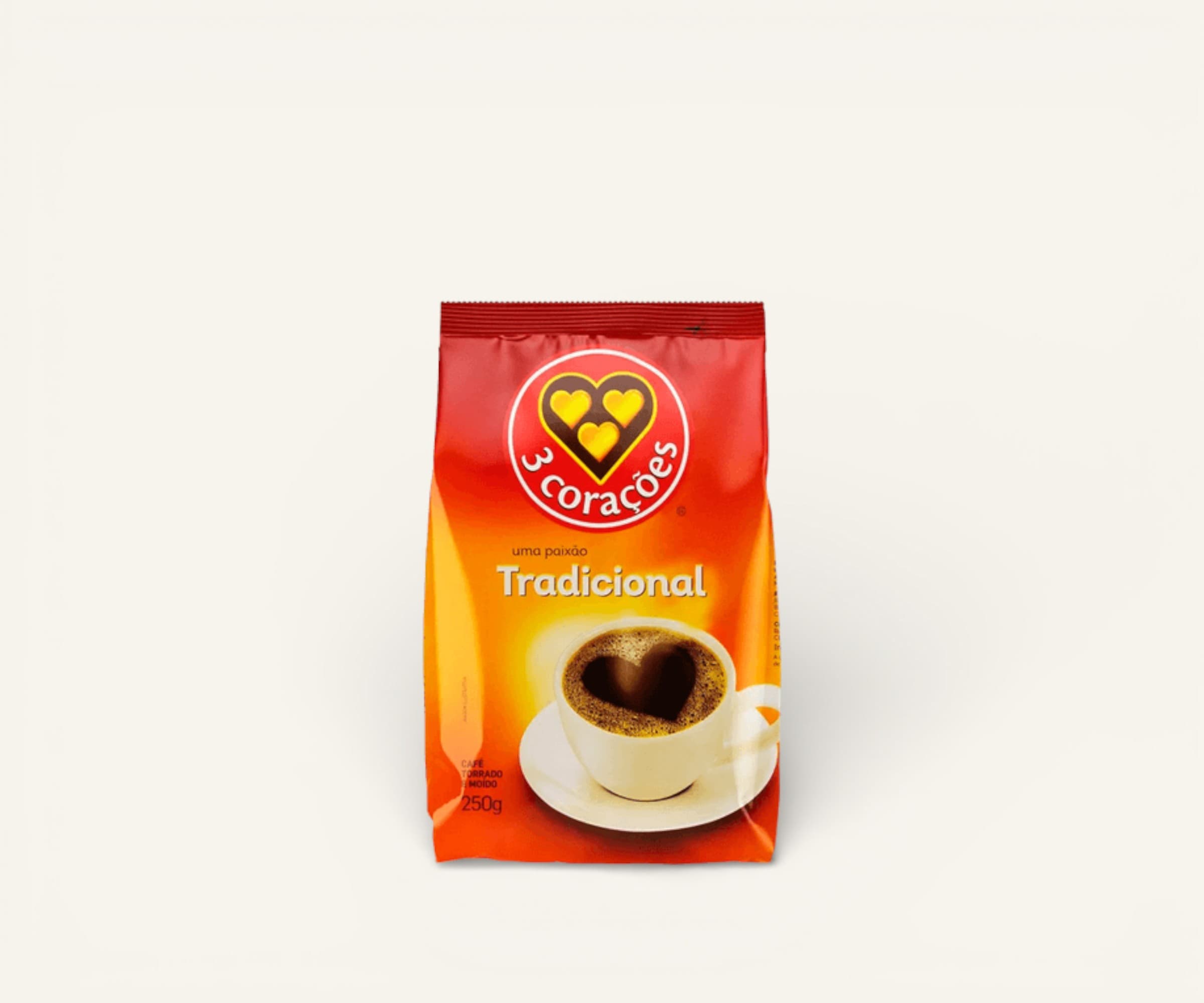 Café torrado e moído 3 Corações tradicional almofada 250g