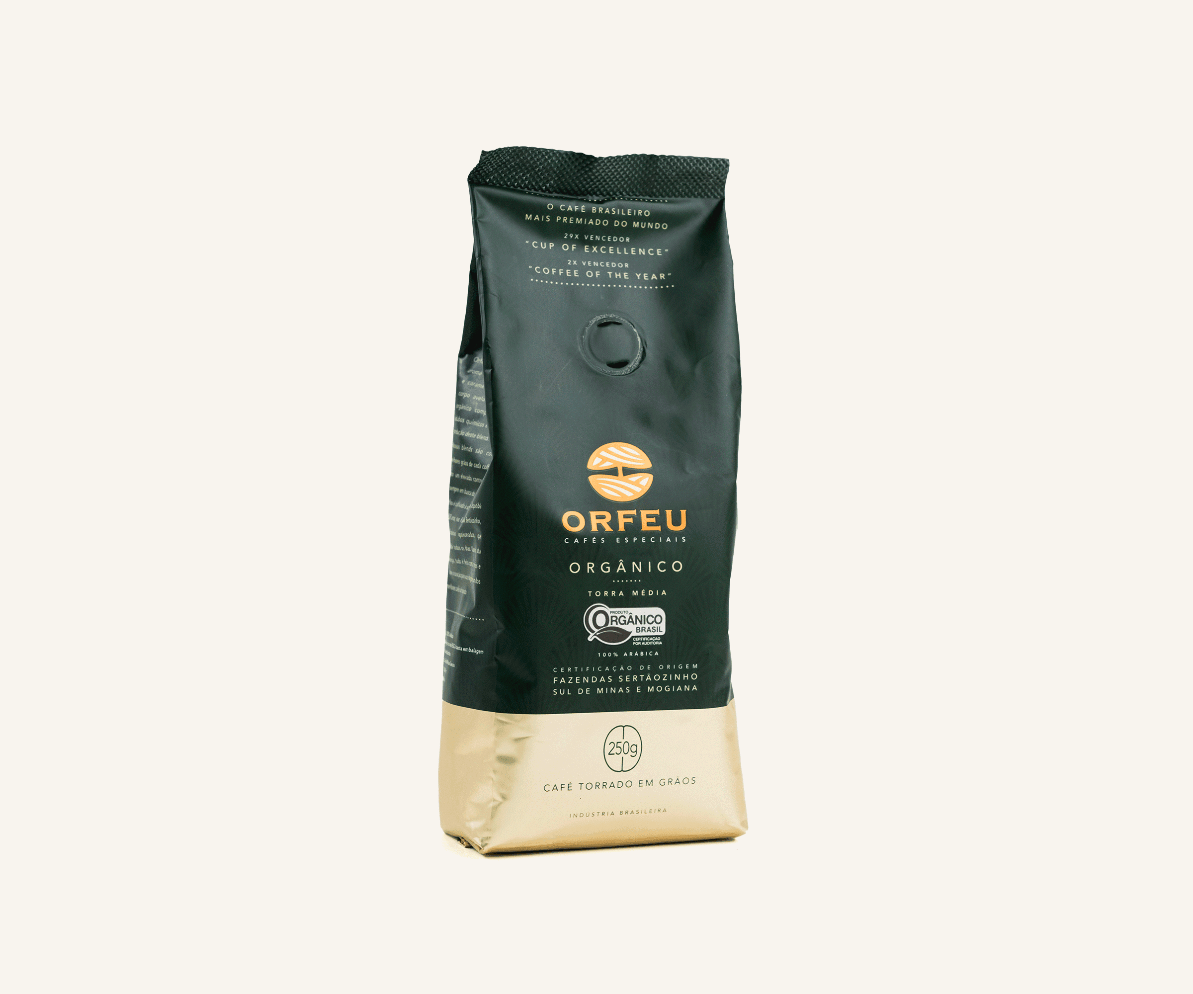 Café em grãos Orfeu orgânico 250g