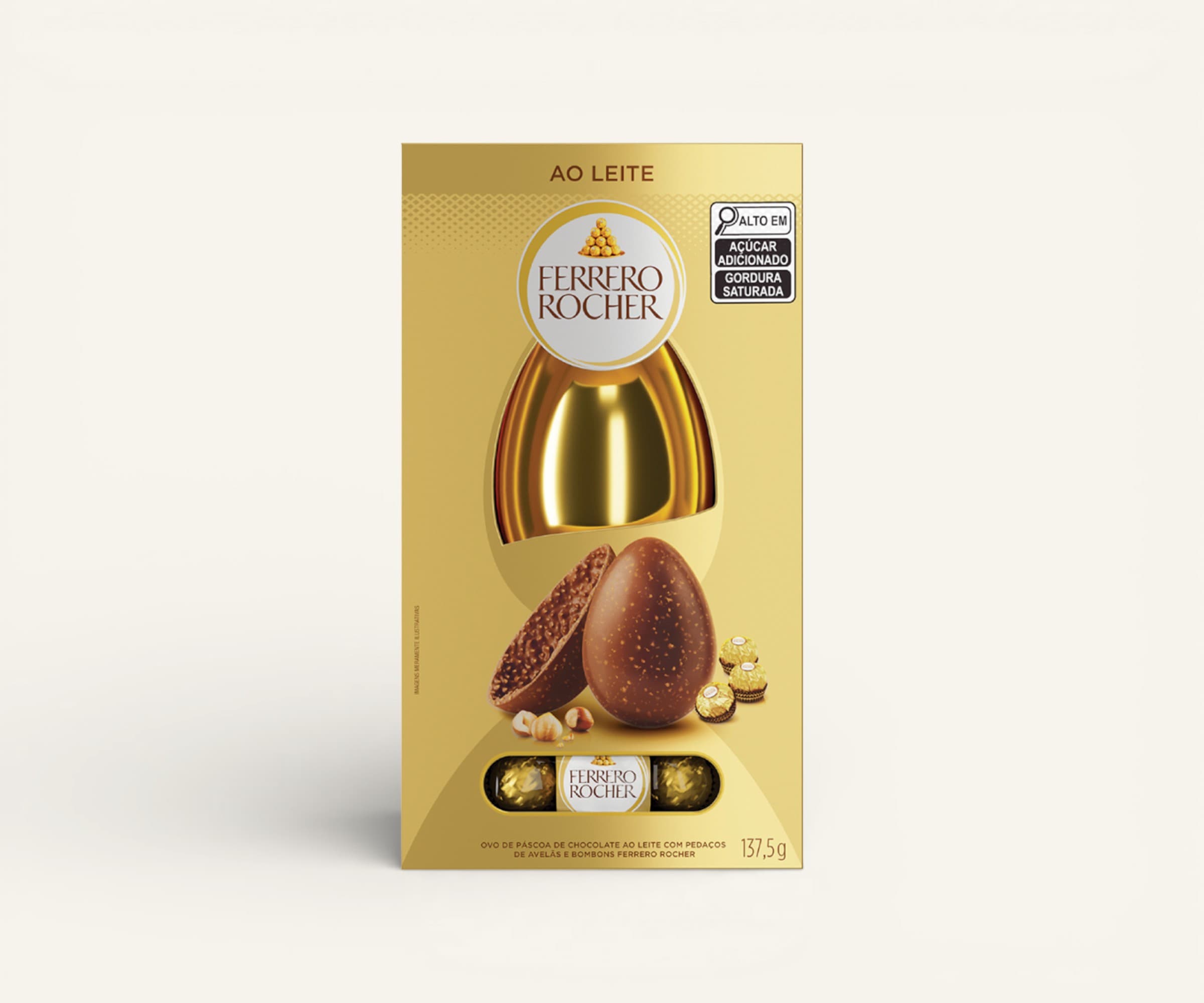 Ovo de Páscoa ao leite Ferrero Rocher 137,5g